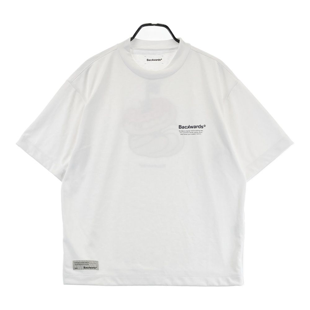 サイズ M BACKWARDS バックワーズ 半袖モックネックTシャツ ホワイト系 240101547631 ゴルフウェア メンズ ストスト
