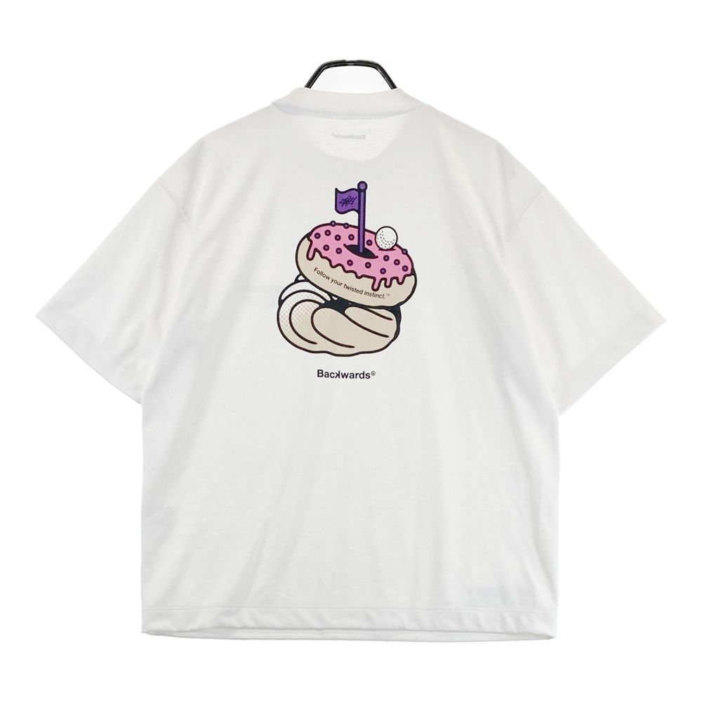 サイズ M BACKWARDS バックワーズ 半袖モックネックTシャツ ホワイト系 240101547631 ゴルフウェア メンズ ストスト