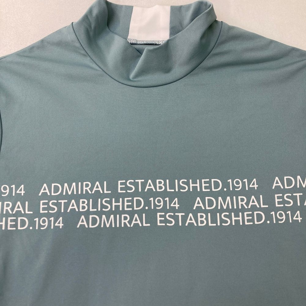 サイズ：M ADMIRAL アドミラル バイカラー モックネック半袖Tシャツ