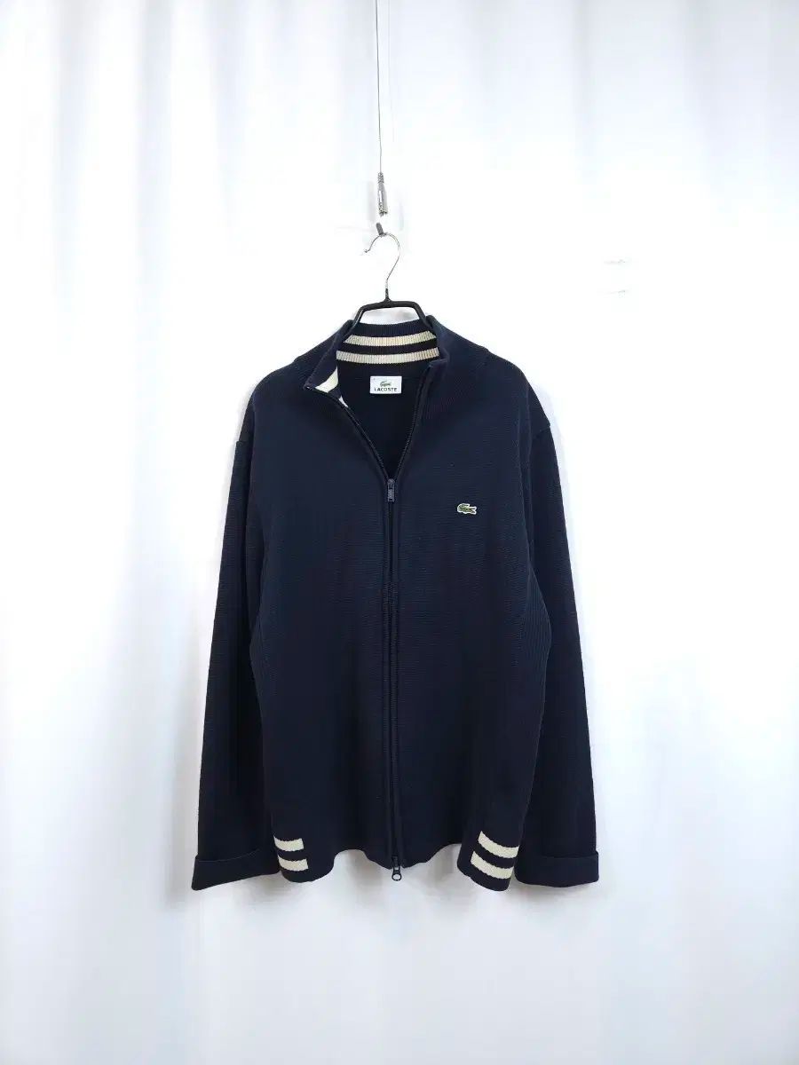 ラコステ ネイビー ニット ジップアップ カーディガン 95