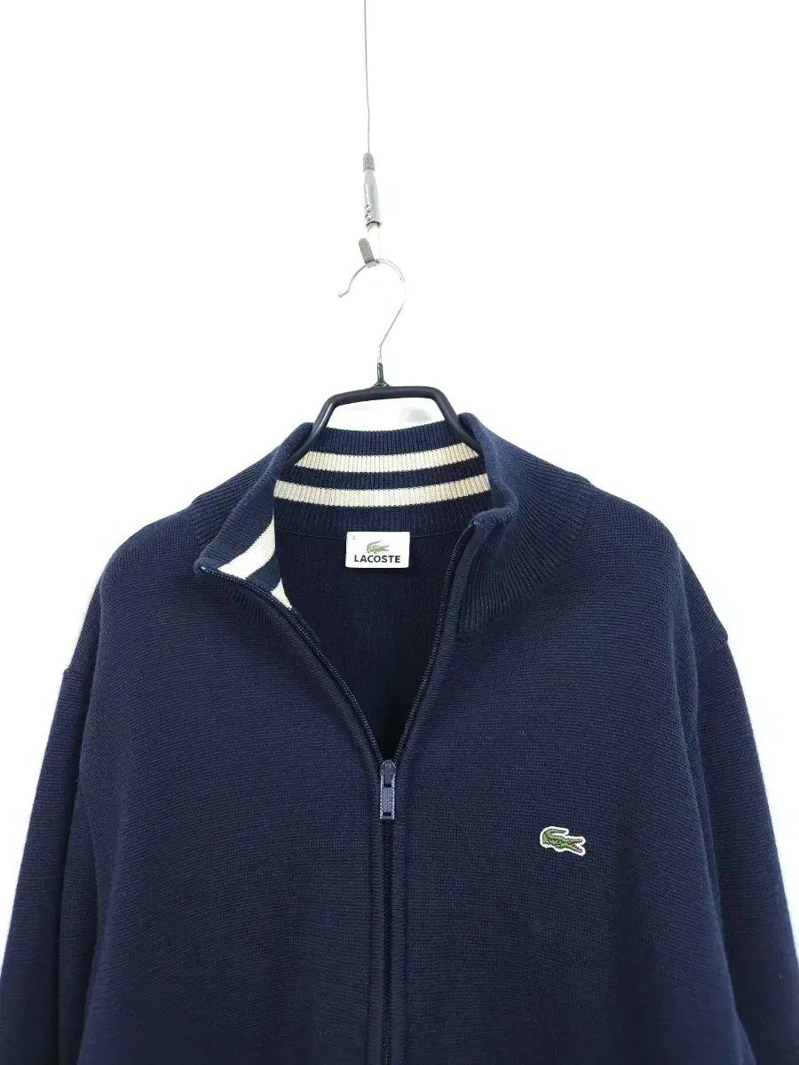 ラコステ ネイビー ニット ジップアップ カーディガン 95