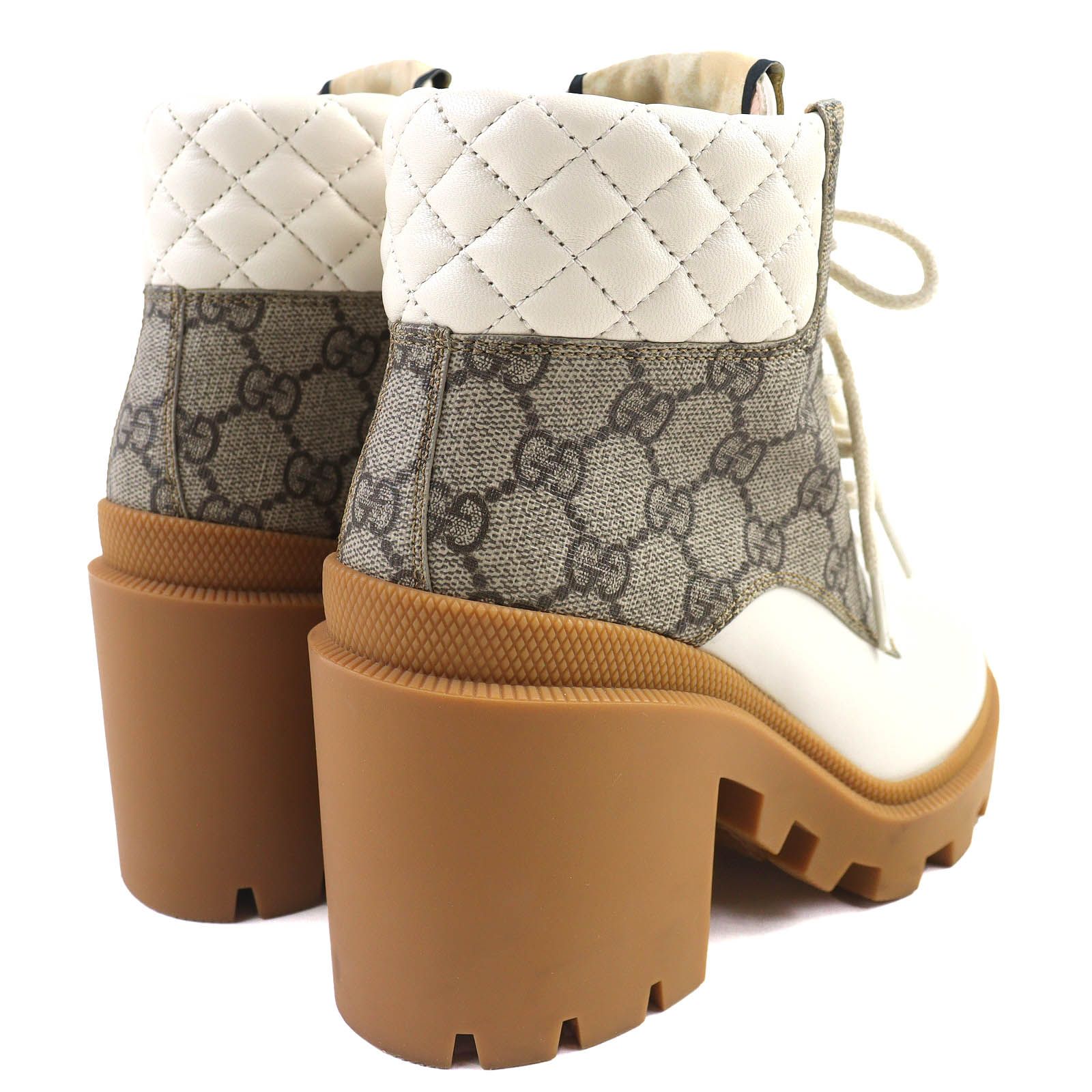 美品△GUCCI グッチ 659691 GGスプリーム レースアップ レザー