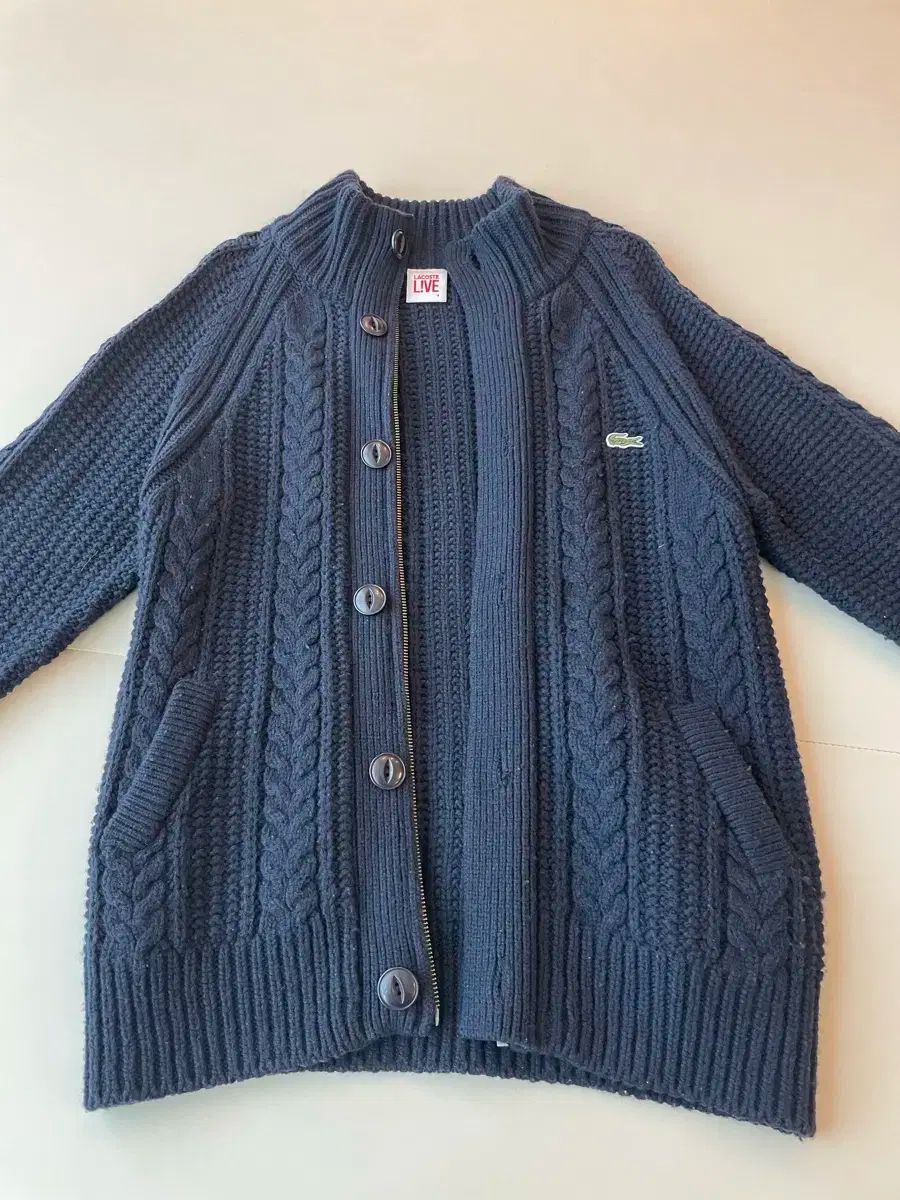 ラコステジップアップカーディガン
