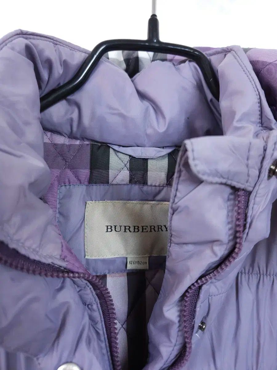  バーバリーキッズ パープル キルティング ダウン アウター 152 その他 ジャケット ブルゾン