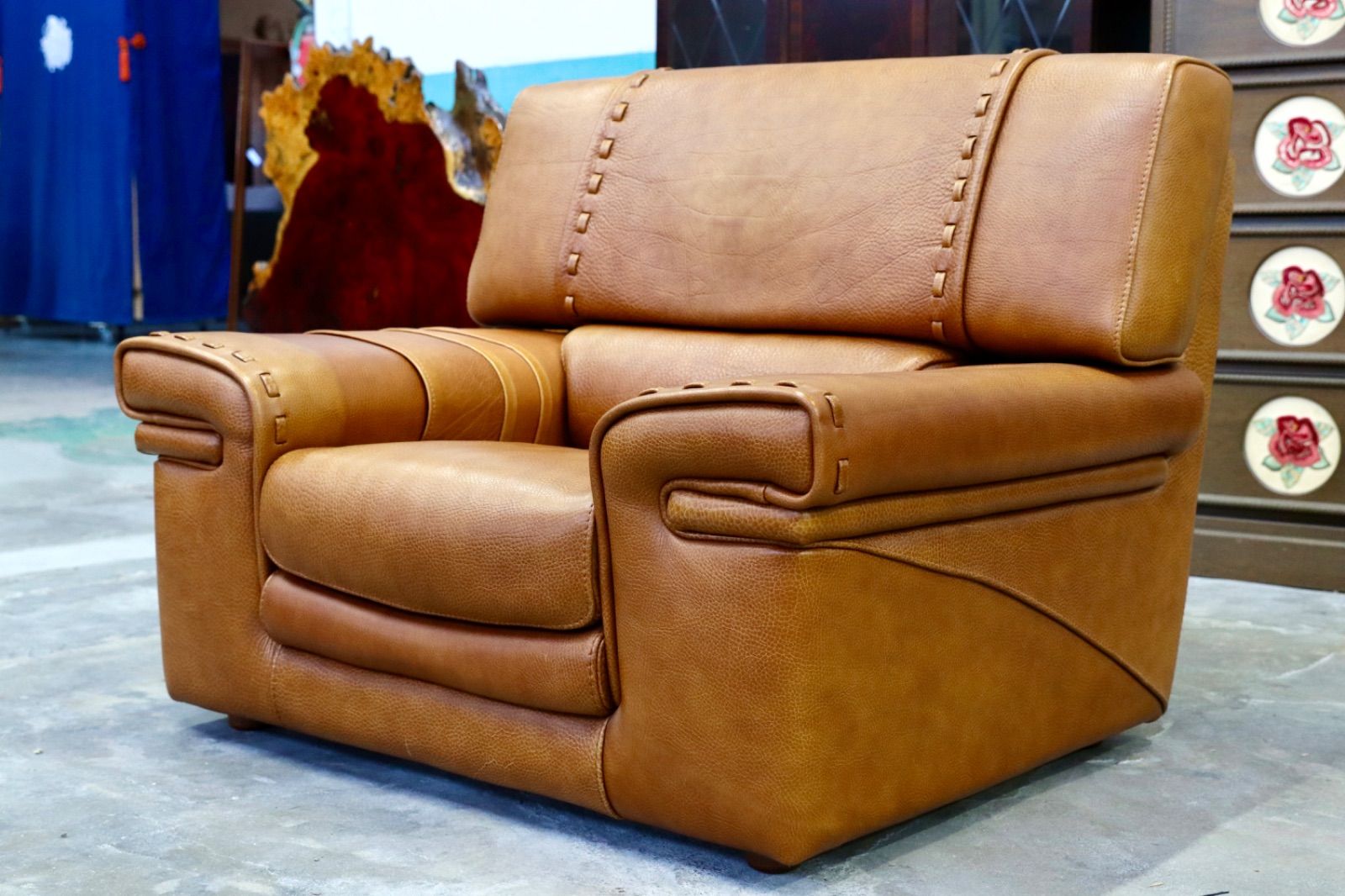 GMIK576A formenti フォルメンティ イタリア製 最 ラグジュアリー シングルソファ 厚手本革 ブラウン ユーロカーサ取扱 約70万