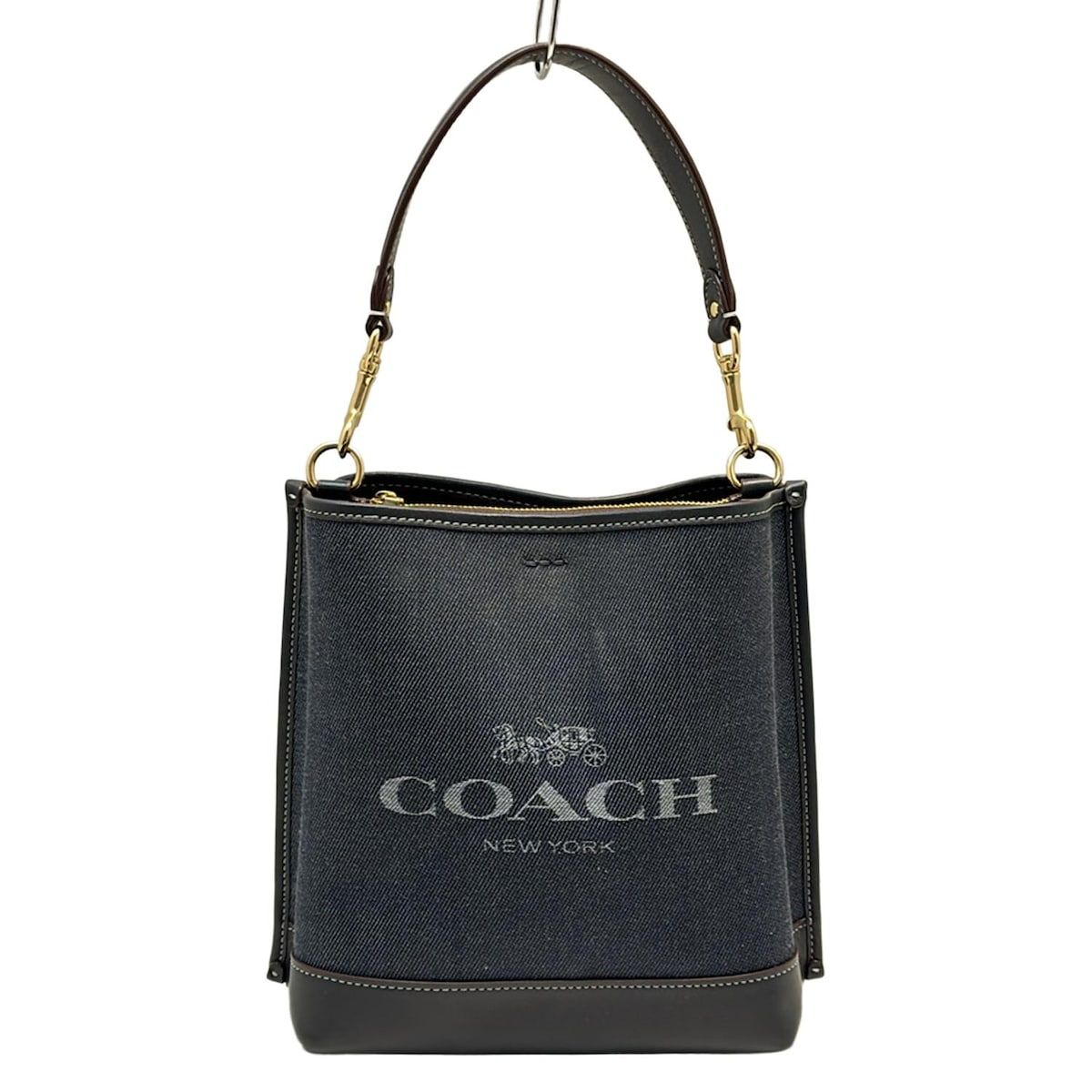 COACH コーチ ハンドバッグ - CH224 ネイビー レザー