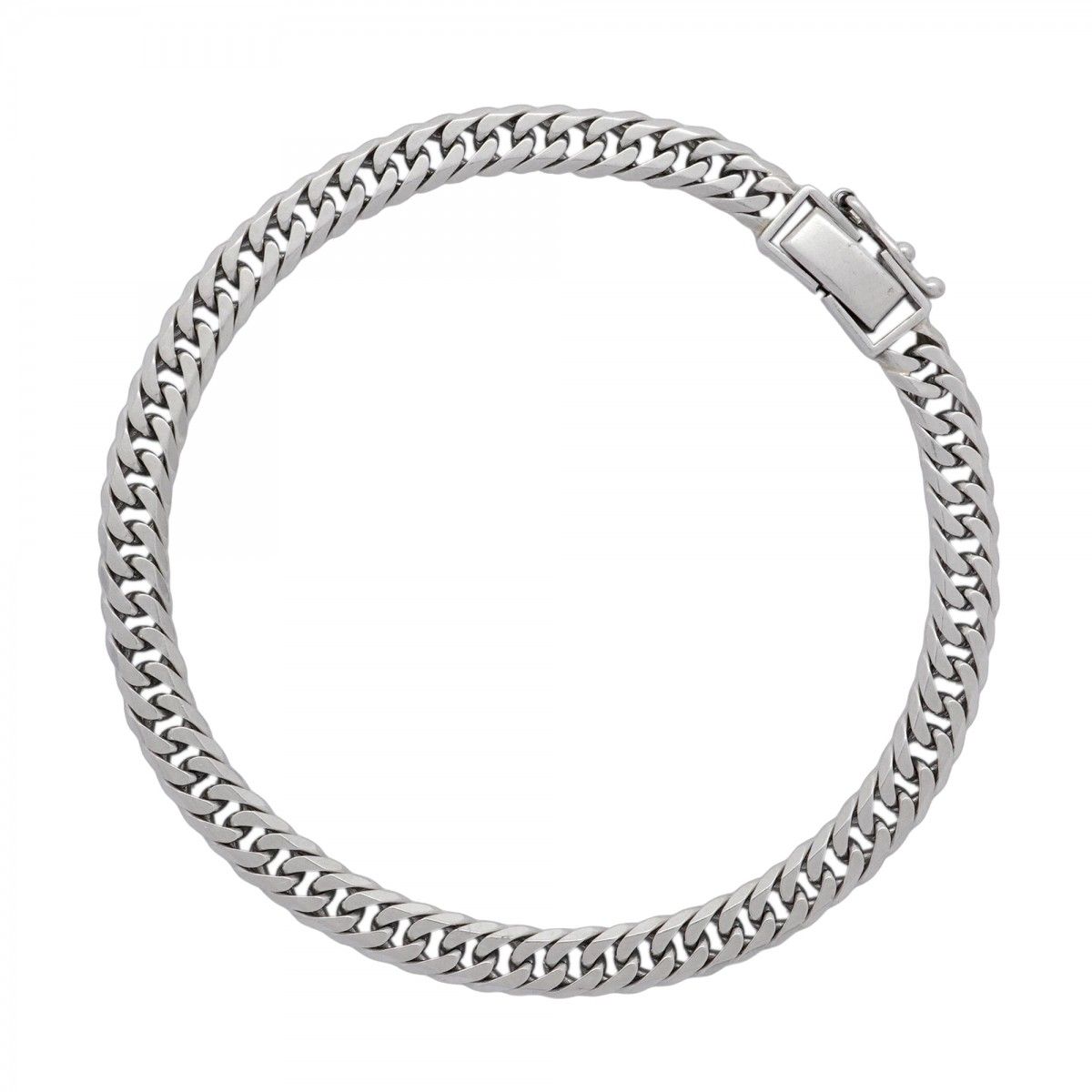 5khm090 喜平 ブレスレット Pt900 プラチナ 6面 ダブル 20cm 19.7g キヘイ メンズ レディース ユニセックス