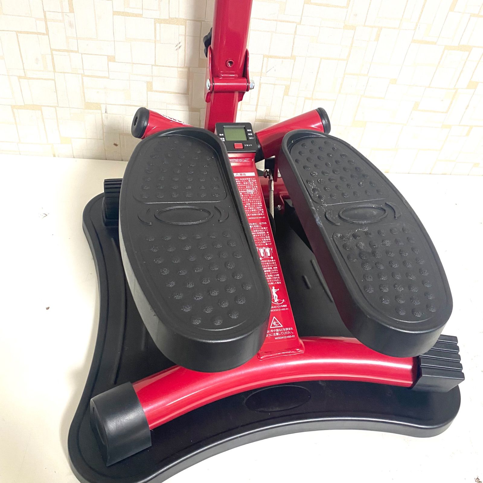 ナイスデイ 健康ステッパー 専用ハンドル マット付き レッド 訳あり