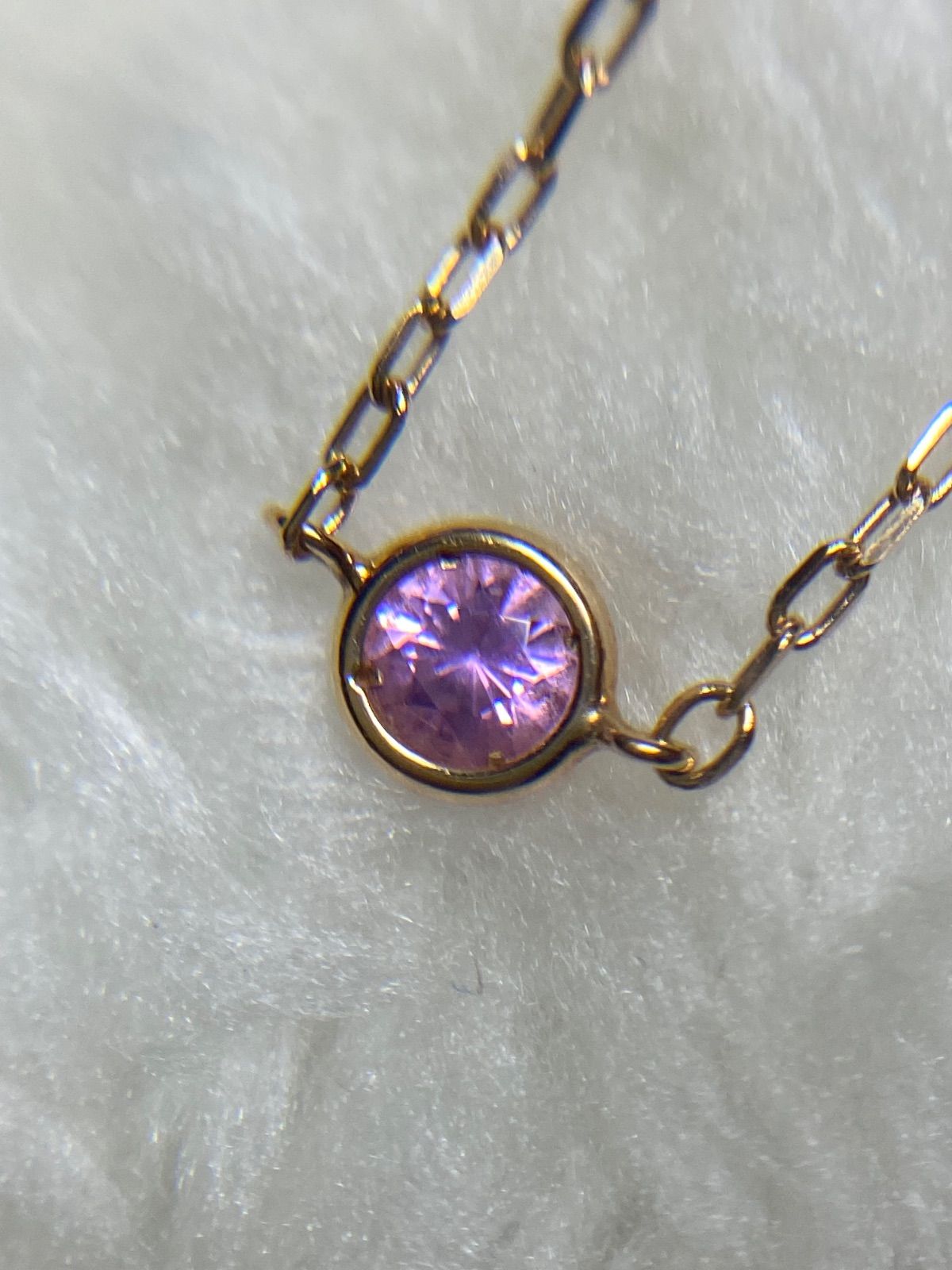 K18 クレサンベール ピンクサファイアブレスレット レディース