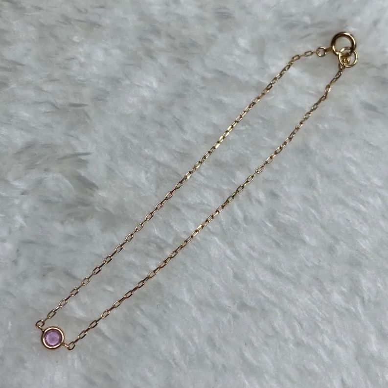 ピンクサファイアブレスレット レディース