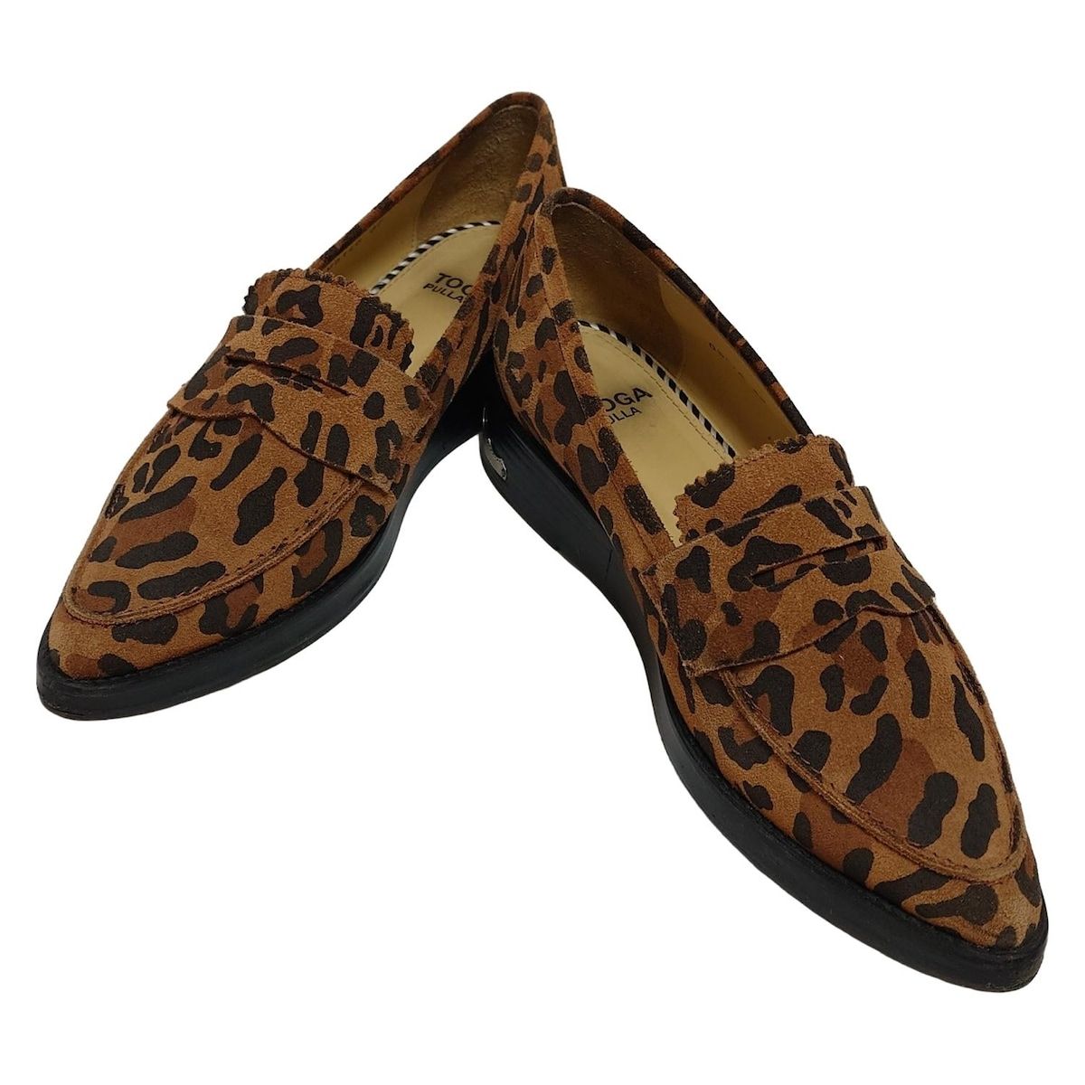 TOGA PULLA トーガプルラ ローファー 37 レディース - ブラウン×黒 豹柄