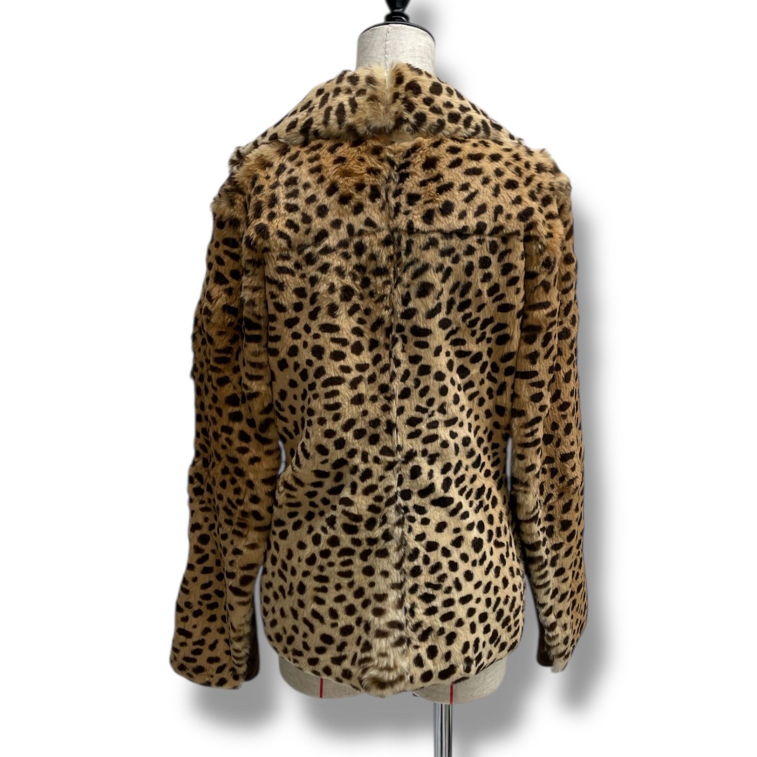 PHILOSOPHY DI ALBERTA FERRETTI ラビットファージャケット アウター ファーコート アニマル柄 豹柄 ヒョウ柄 イタリア製 ブラウン ベージュ サイズ40 レディース 秋 冬 ゴーゴー古着マルイファミリー溝口店 13 No.133