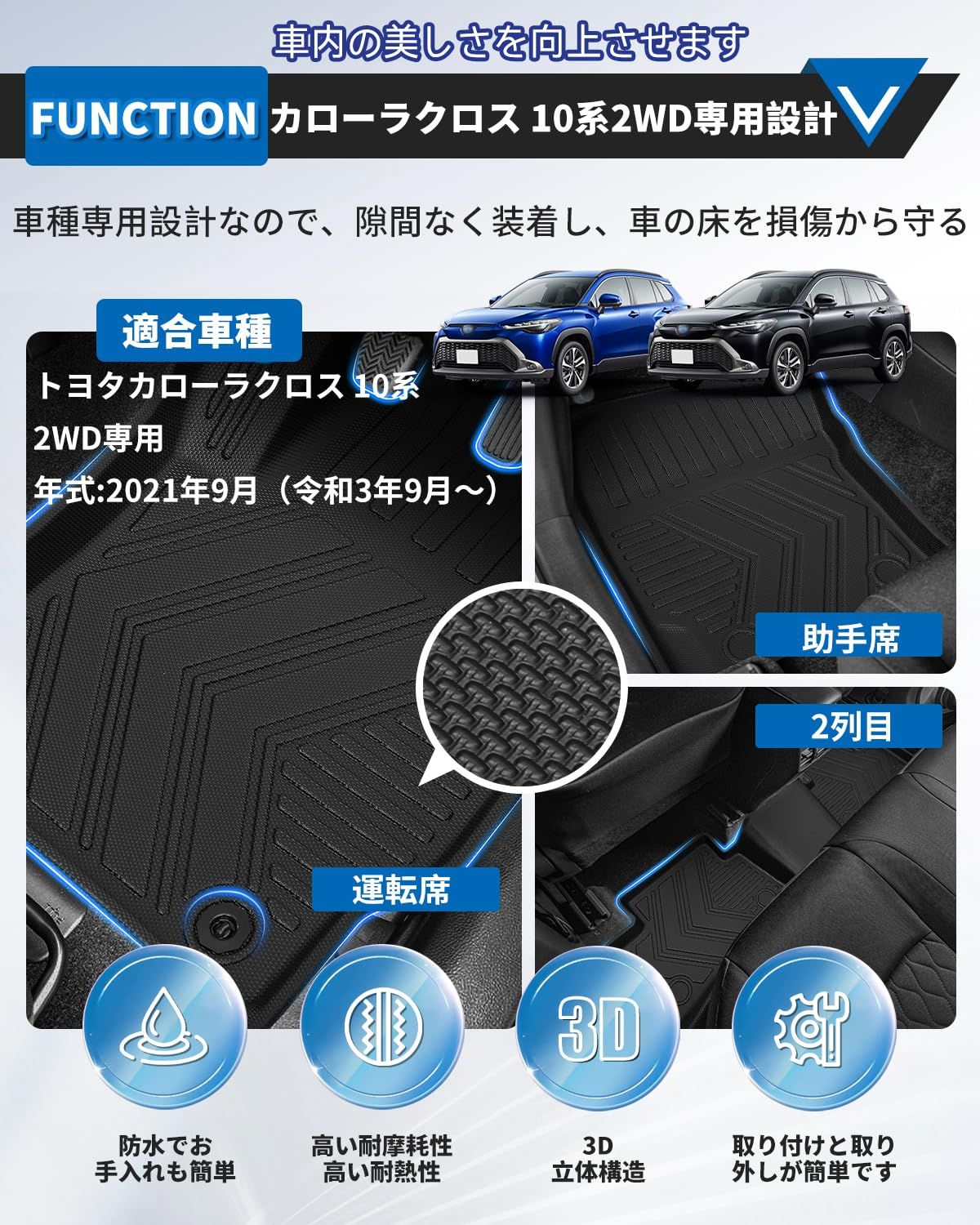 10系フロアマット3D立体