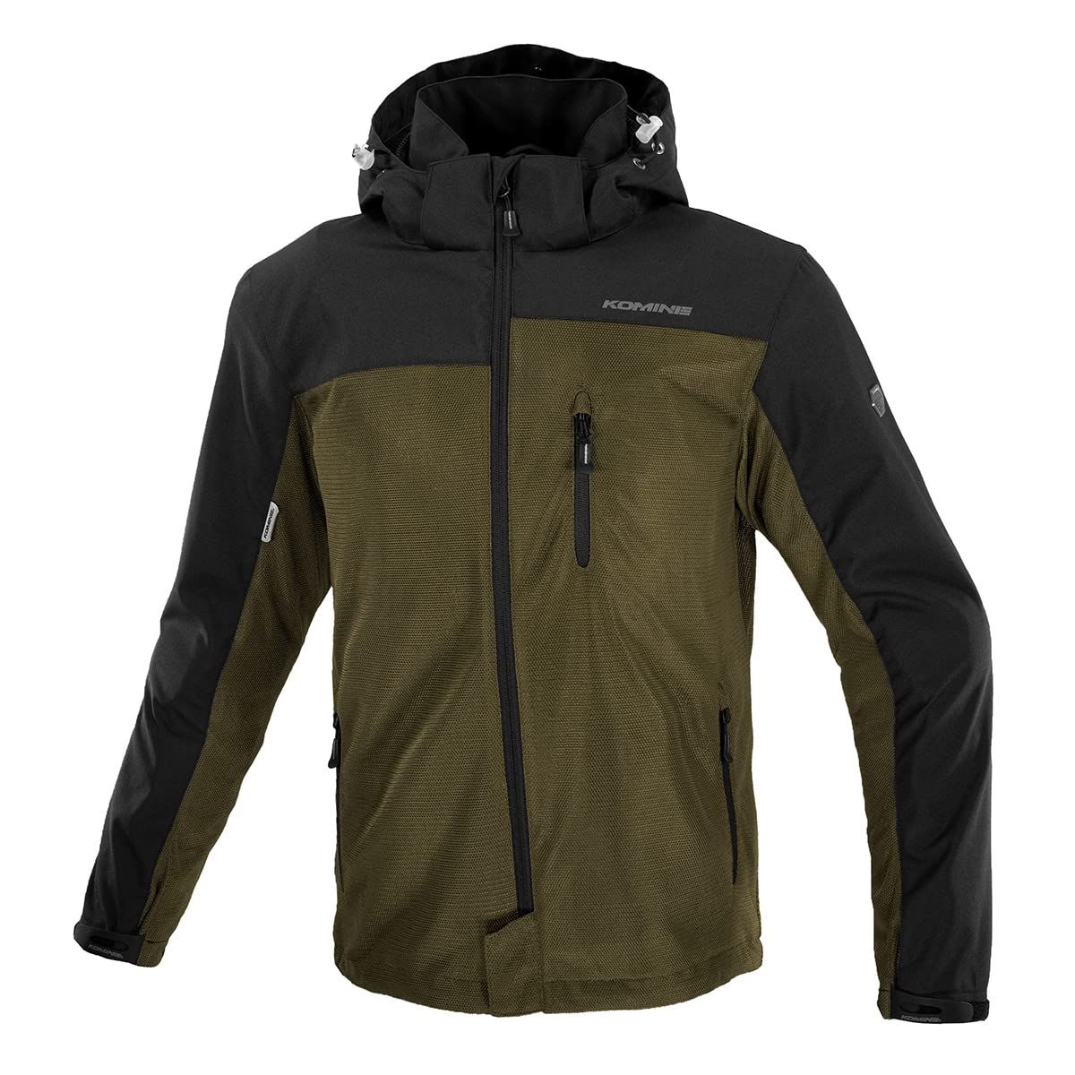 KOMINE バイク用 ジャケット JK-1143 プロテクトメッシュパーカーテン 07-1143 メンズ オリーブ 2XL