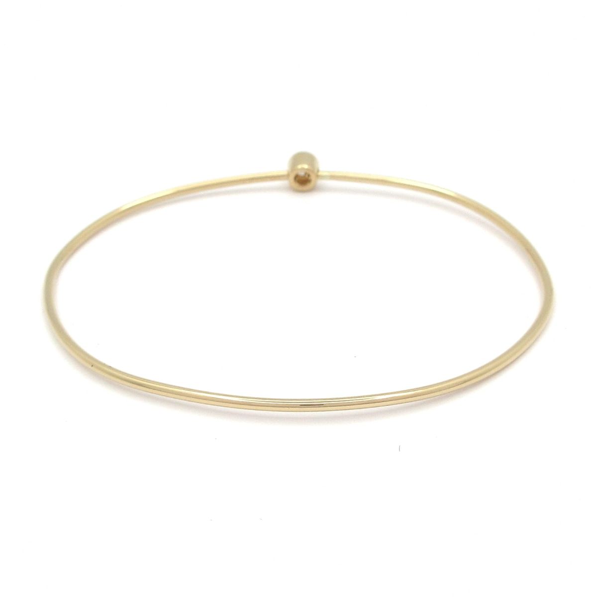  SHIHARA シハラ バングル ワンストーンフープブレスレット K 18 YG×ダイヤモンド 1 Pダイヤ ダイヤ0.10カラット Sサイズ バングル リストバンド アクセサリー