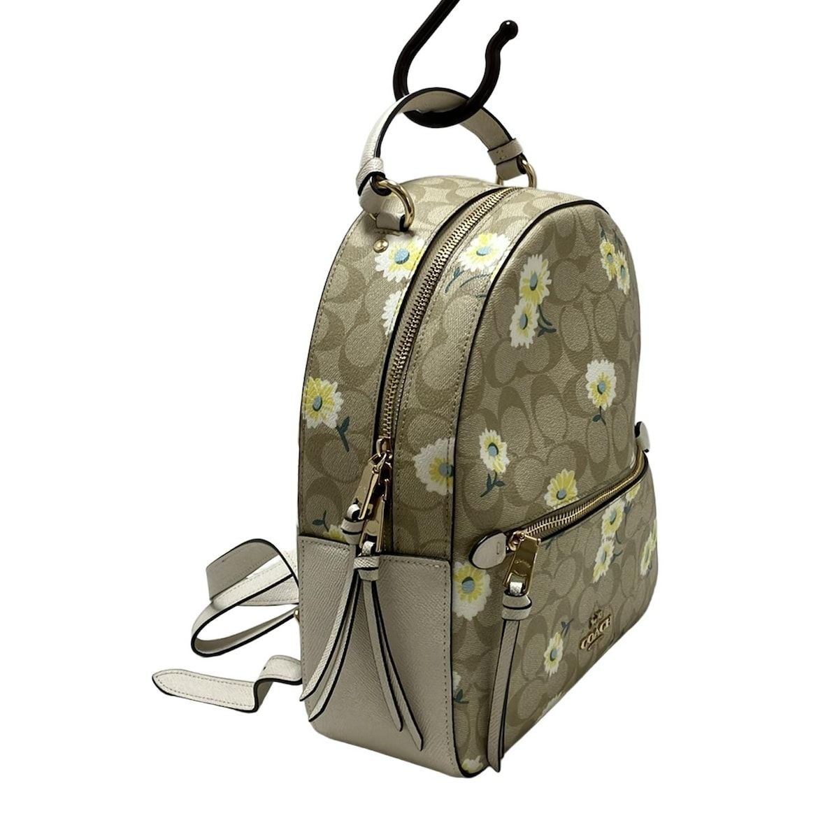 COACH コーチ リュックサック シグネチャー柄 C2856 ベージュ×アイボリー×マルチ レザー