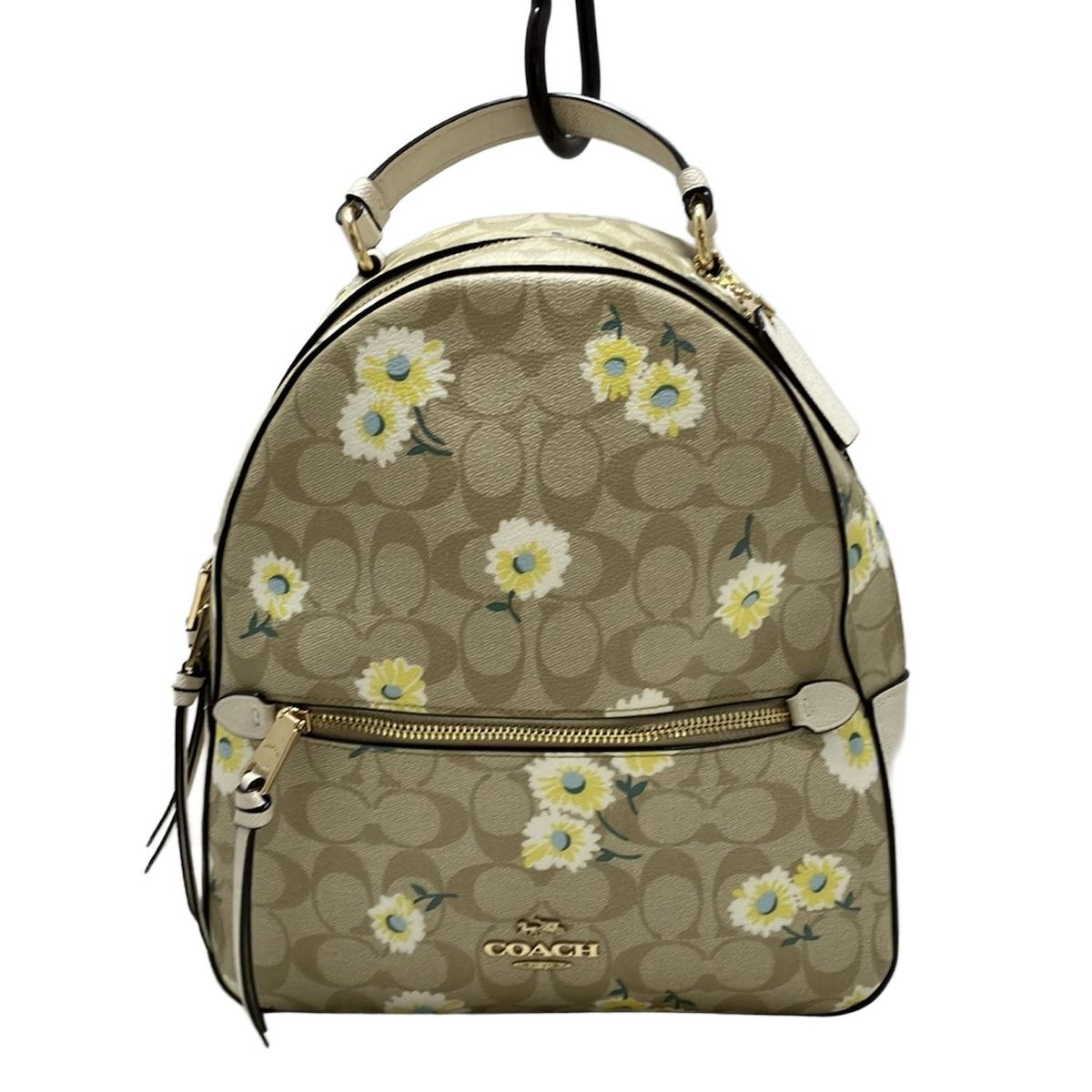 COACH コーチ リュックサック シグネチャー柄 C 2856 ベージュ アイボリー マルチ レザー