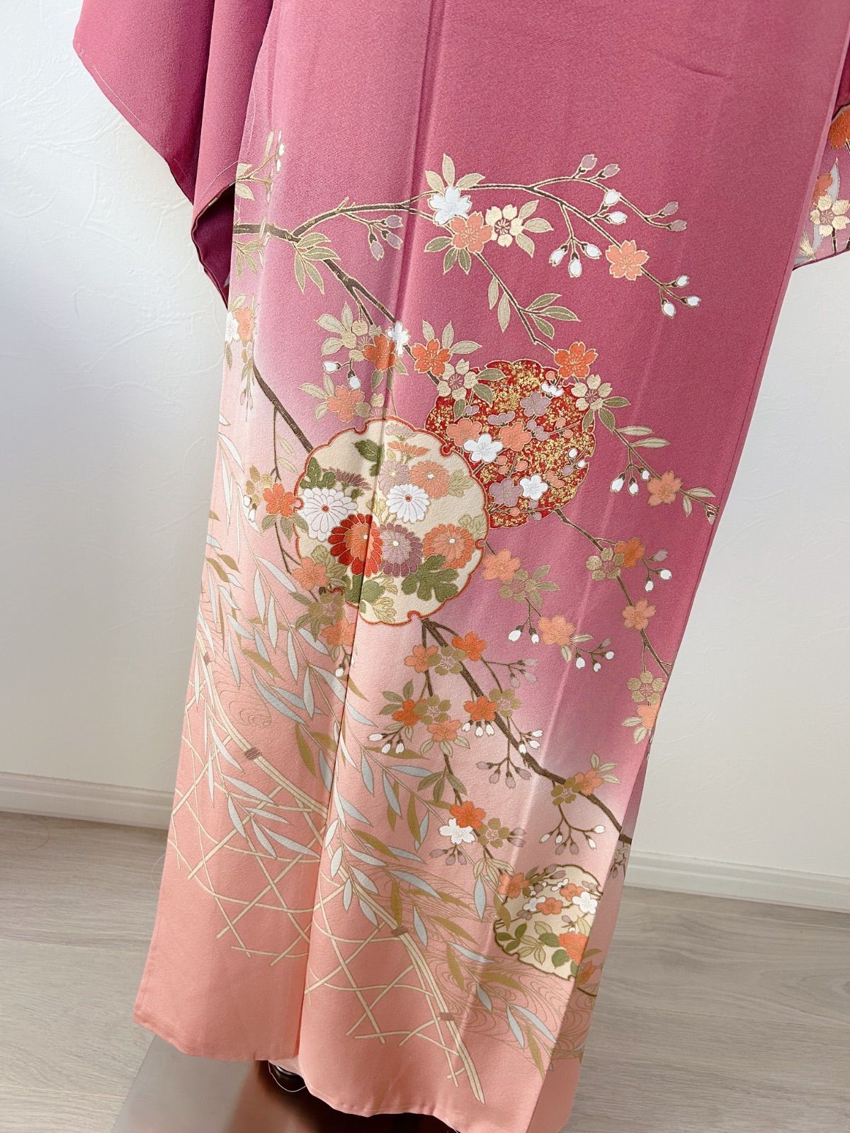 正絹訪問着フルセット 金彩