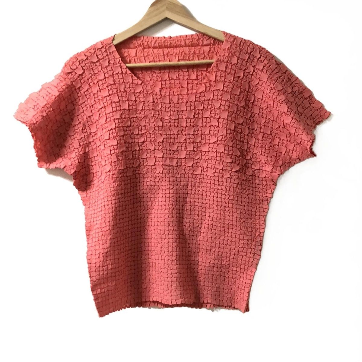 ISSEYMIYAKE イッセイミヤケ 半袖カットソー サイズ2 M レディース - ピンク クルーネック