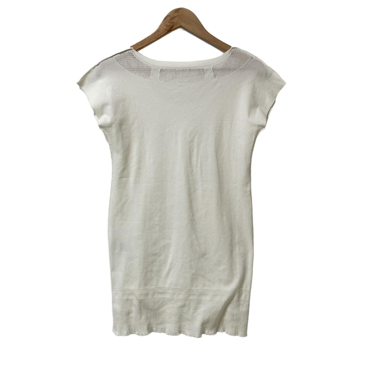 ISSEYMIYAKE イッセイミヤケ ワンピース サイズ2 M レディース - 白 クルーネック 半袖 ミニ A.POC INSIDE