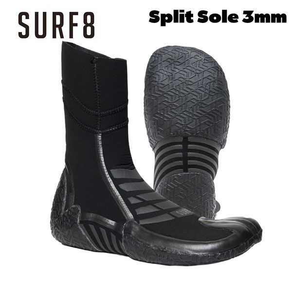 サーフエイト ブーツ 25-26 SURF8 3mm スプリットソール 中割れ BLACK