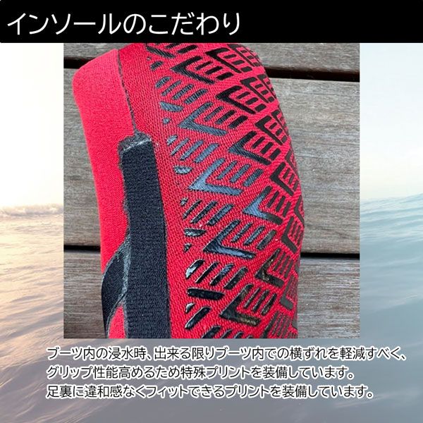 サーフエイト ブーツ 25-26 SURF8 3mm スプリットソール 中割れ BLACK