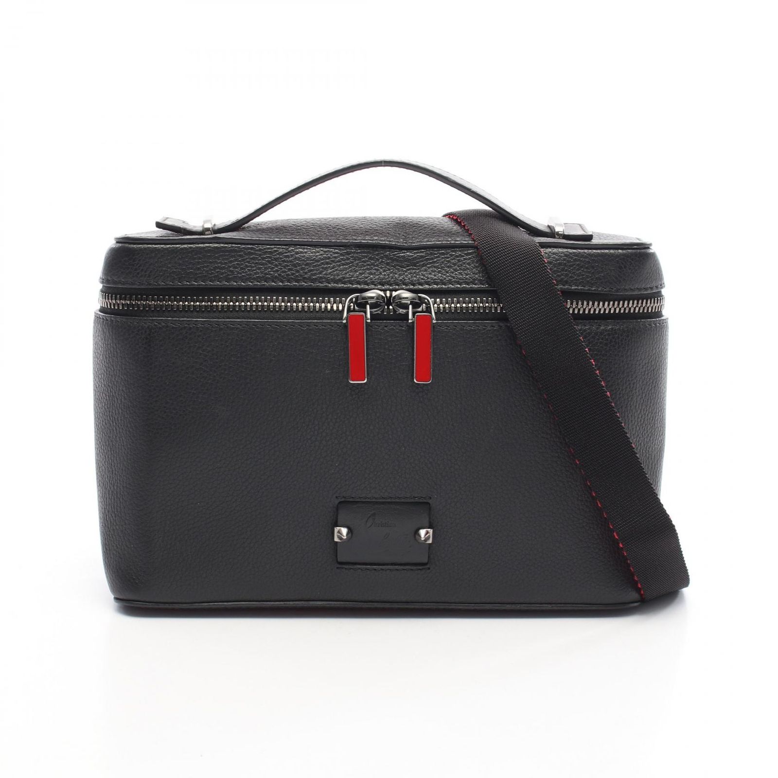 クリスチャンルブタン Christian Louboutin ハンドバッグ キビポーチ ブラック レッド レザー キピポーチ レディース B