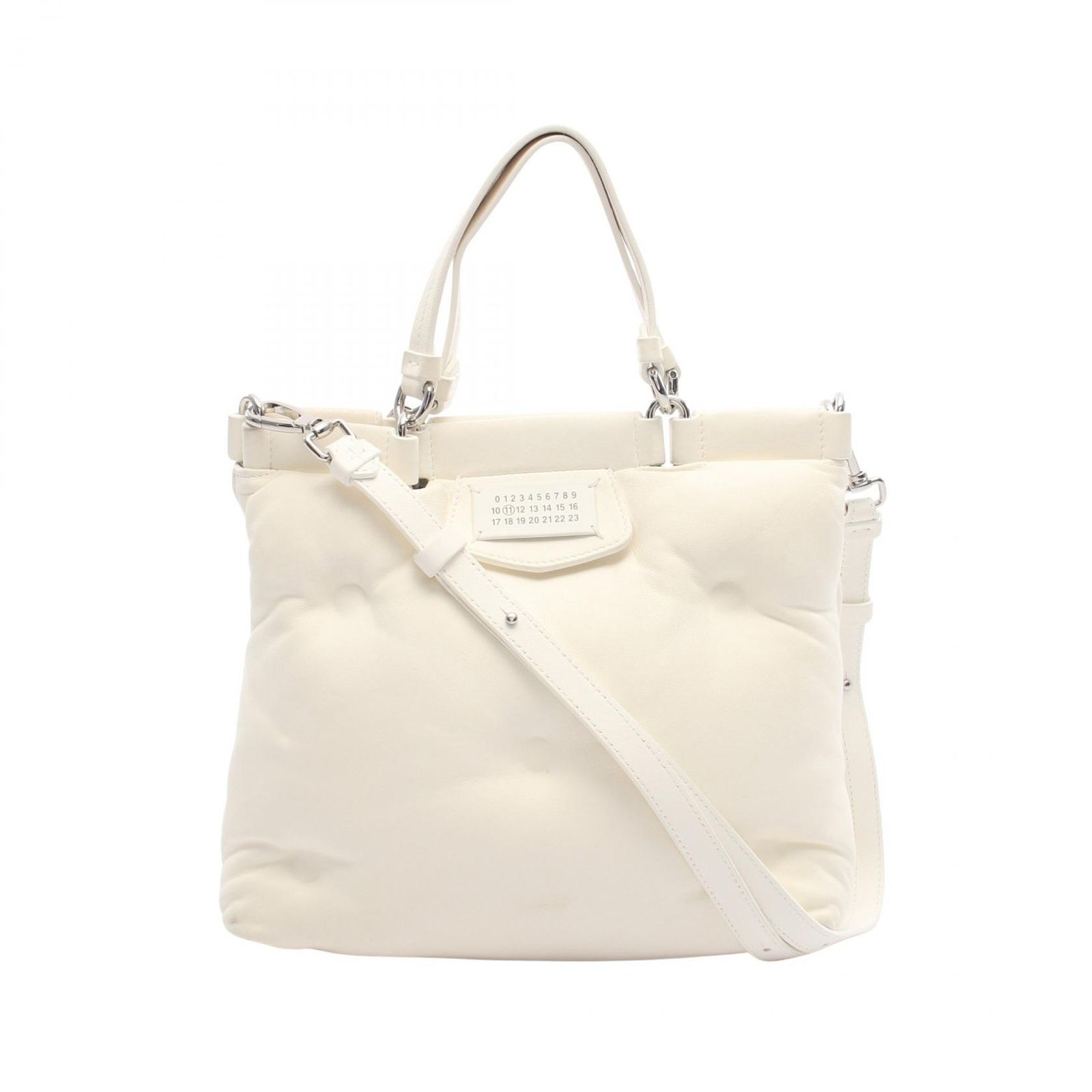 メゾン マルジェラ Maison Margiela ハンドバッグ GLAM SLAM グラムスラム ホワイト レザー グラムスラム 2wayショルダー レディース Used B