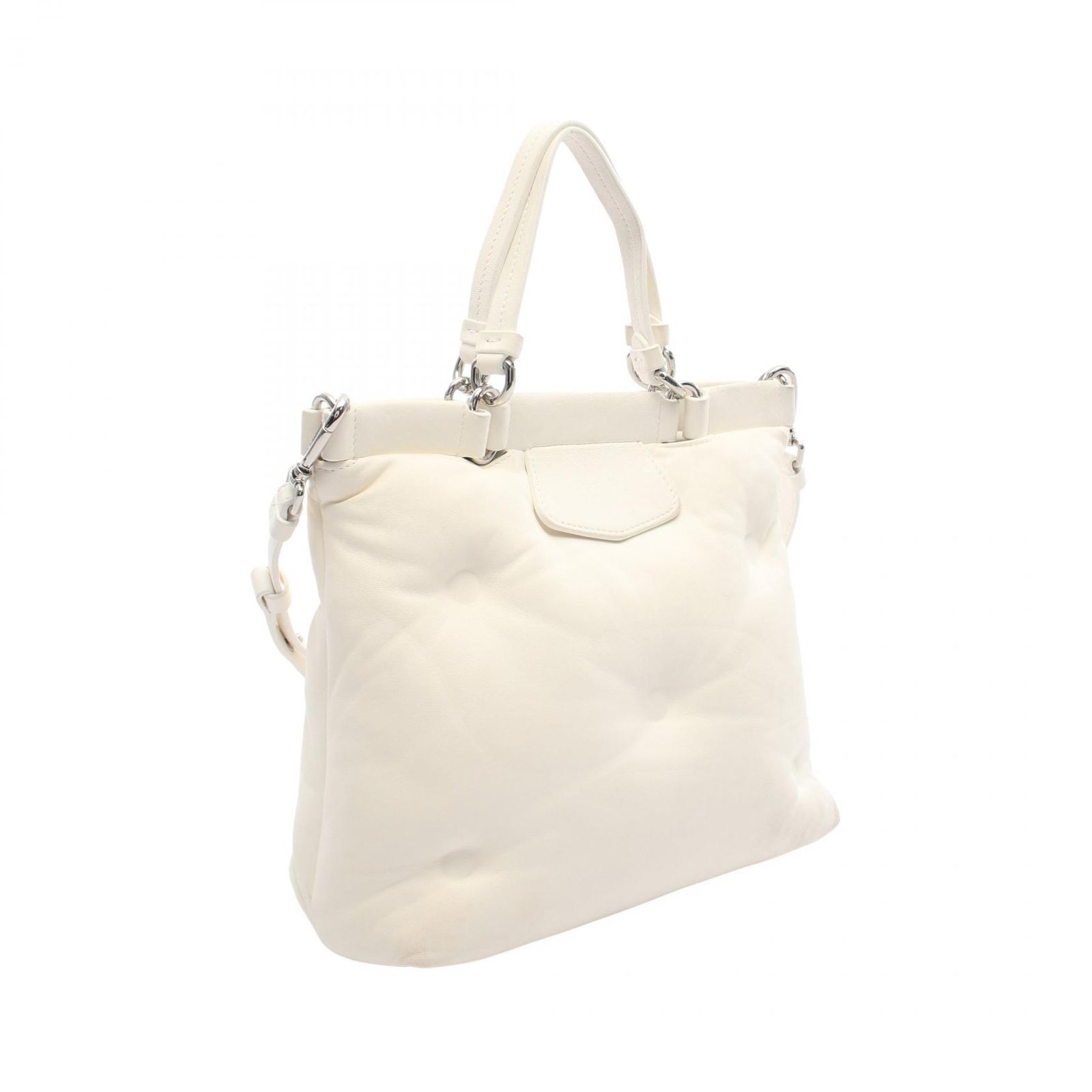 メゾン マルジェラ Maison Margiela ハンドバッグ GLAM SLAM グラムスラム ホワイト レザー グラムスラム 2wayショルダー レディース Used B