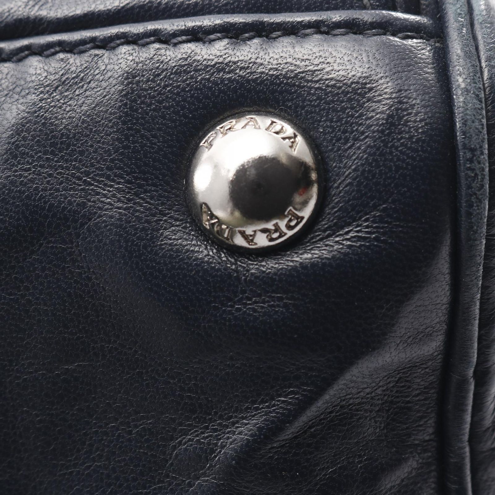 プラダ PRADA ハンドバッグ NAPPA ANTIQUE ネイビー レザー 2wayハンドバッグ レディース Used B DECORATOM_COM_BR