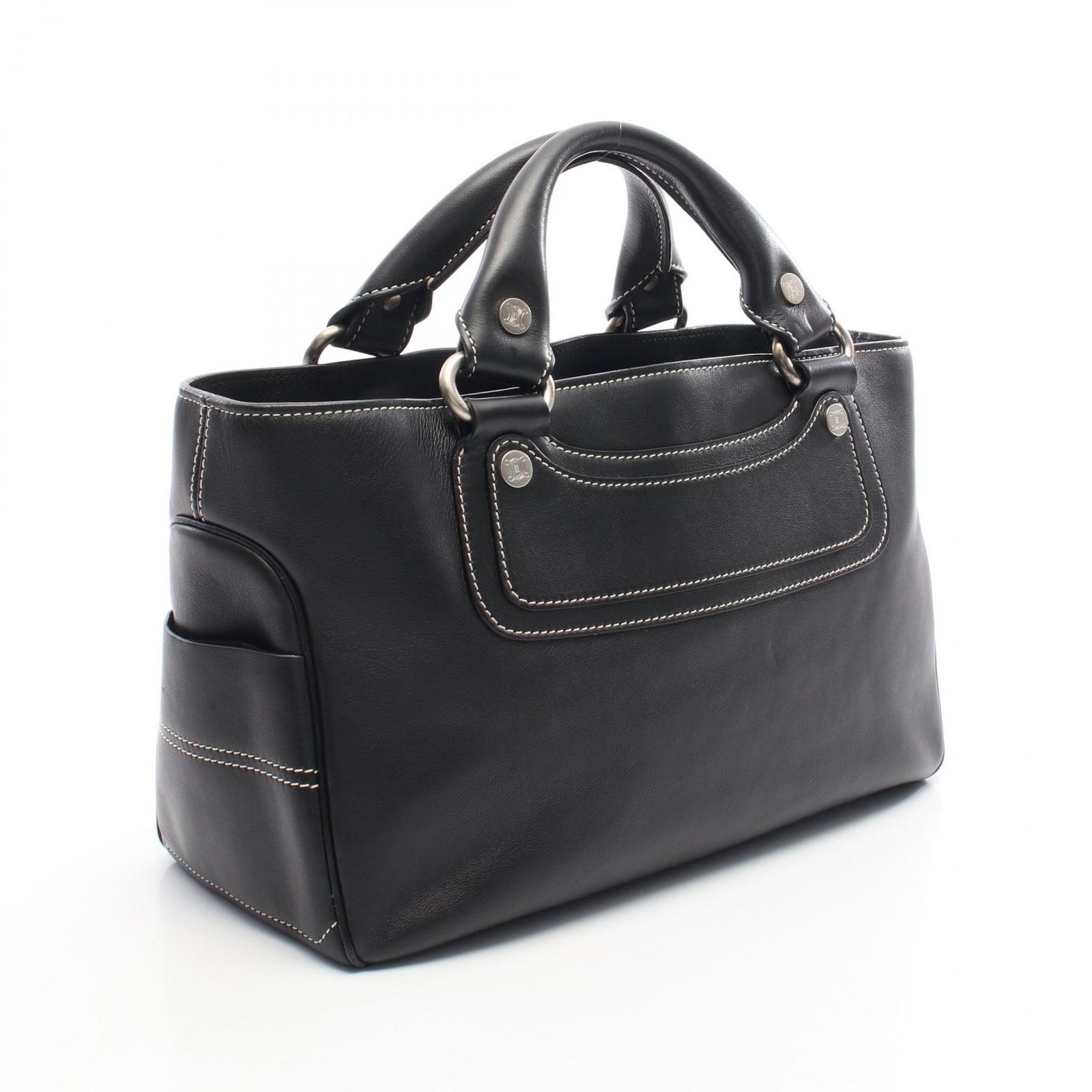 セリーヌ CELINE ハンドバッグ ブギーバッグ ブラック レザー ブギーバッグ レディース Used B