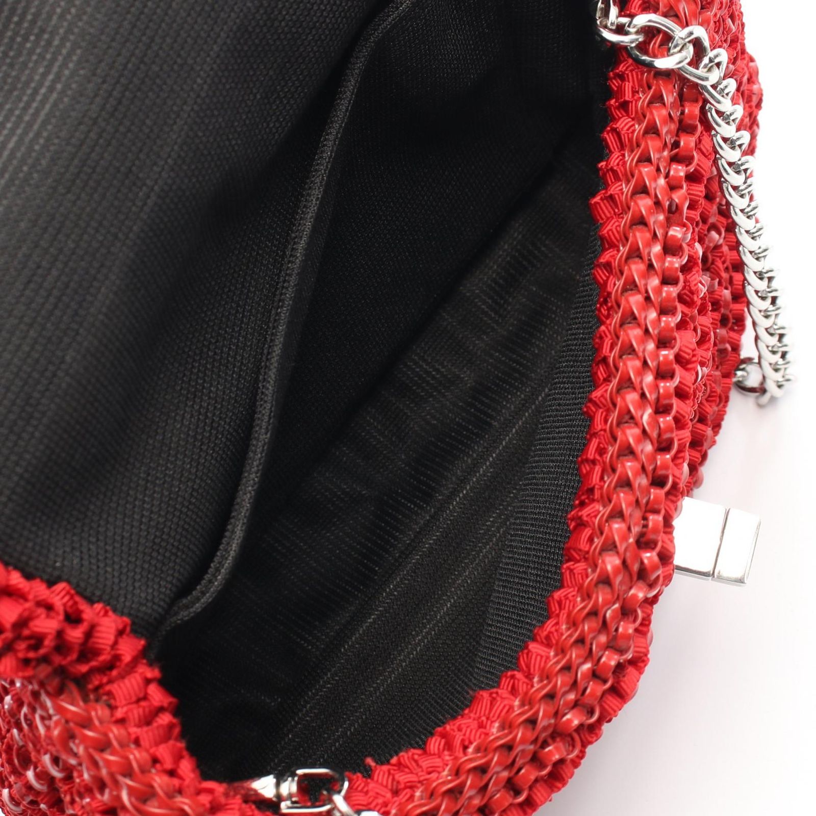 アンテプリマ ANTEPRIMA ハンドバッグ ワイヤーバッグ レッド PVCコーティングキャンバス パテントレザー ワイヤーバッグ レディース Used A DECORATOM_COM_BR