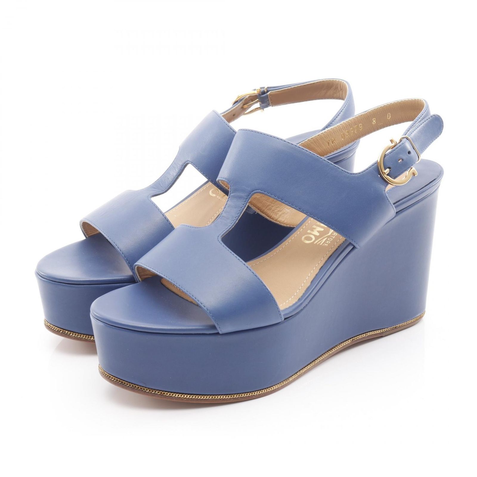 サルヴァトーレフェラガモ Salvatore Ferragamo サンダル ガンチーニ レザー サンダル レディース Used A