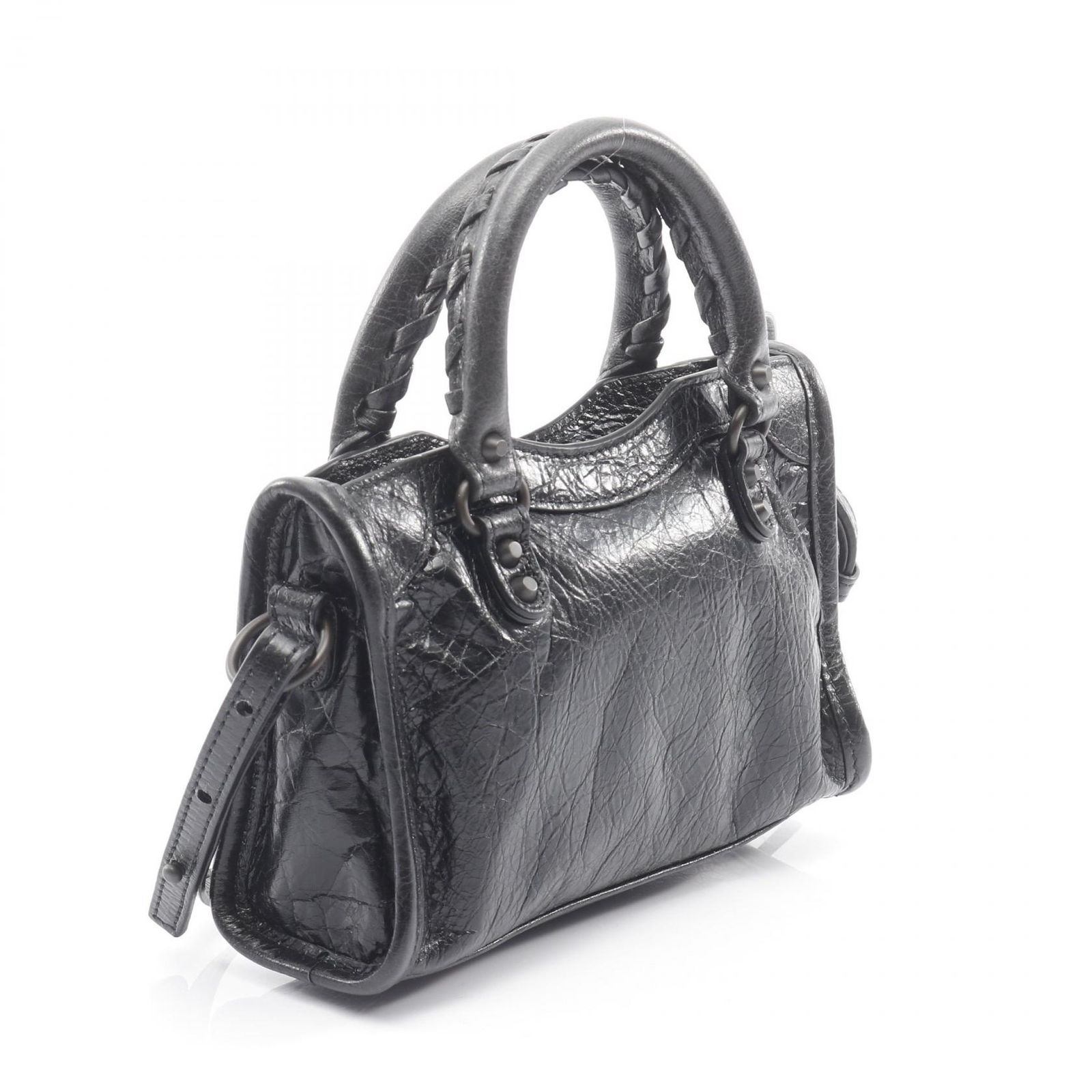 バレンシアガ BALENCIAGA ハンドバッグ Le City Nano ル シティ ナノ 8196712ABEK1000 ブラック レザー ショルダーバッグ レディース