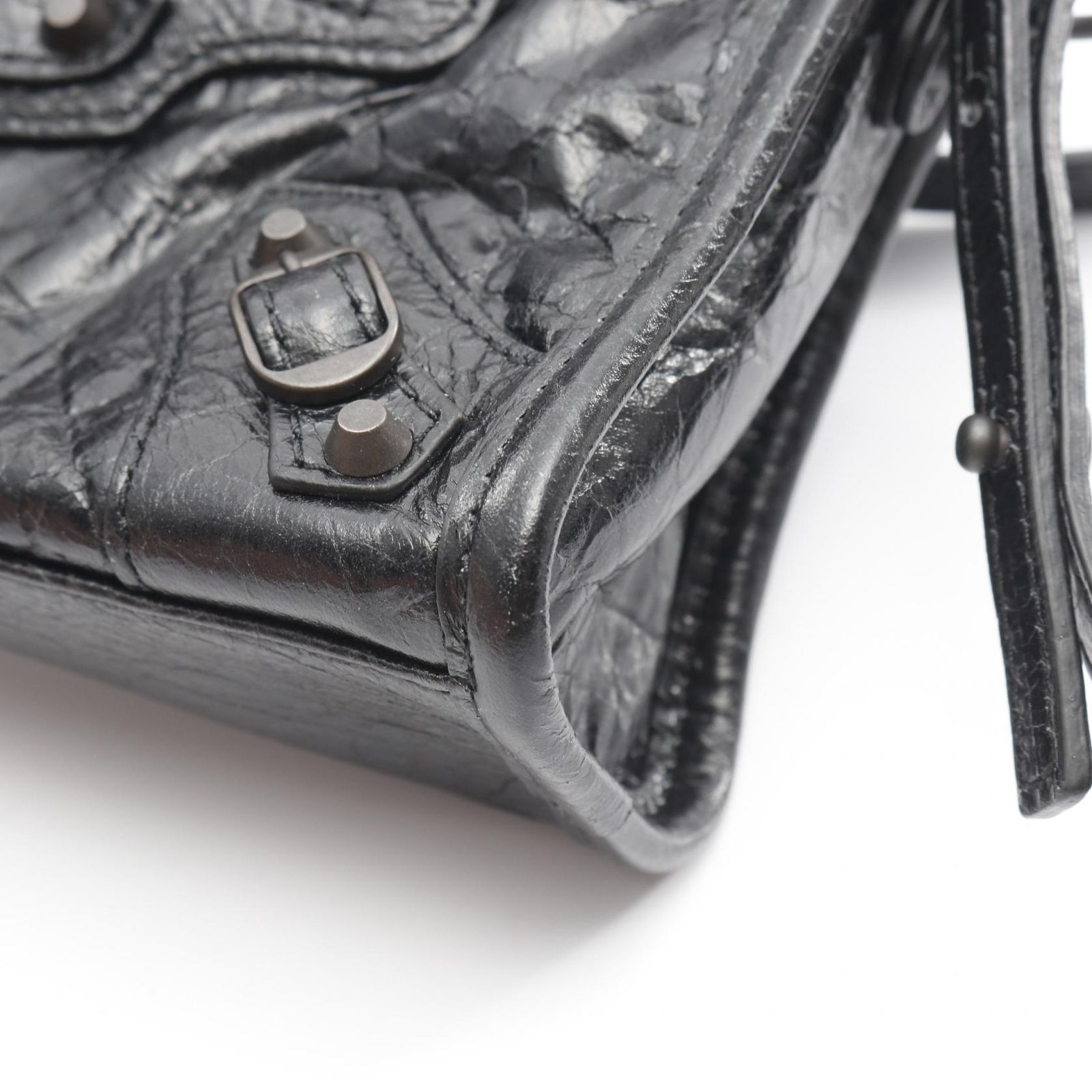 バレンシアガ BALENCIAGA ハンドバッグ Le City Nano ル シティ ナノ 8196712ABEK1000 ブラック レザー ショルダーバッグ レディース DECORATOM_COM_BR