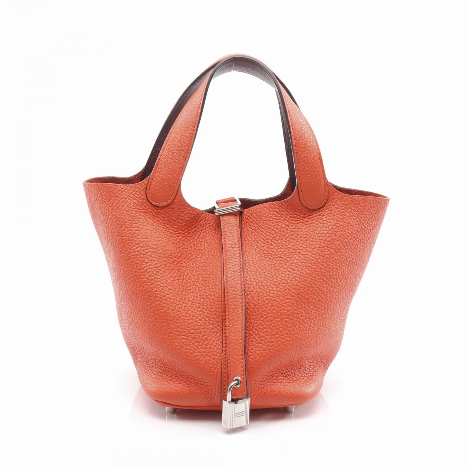 エルメス HERMES ハンドバッグ ピコタンロックPM エクラ オレンジポピー ボルドー その他