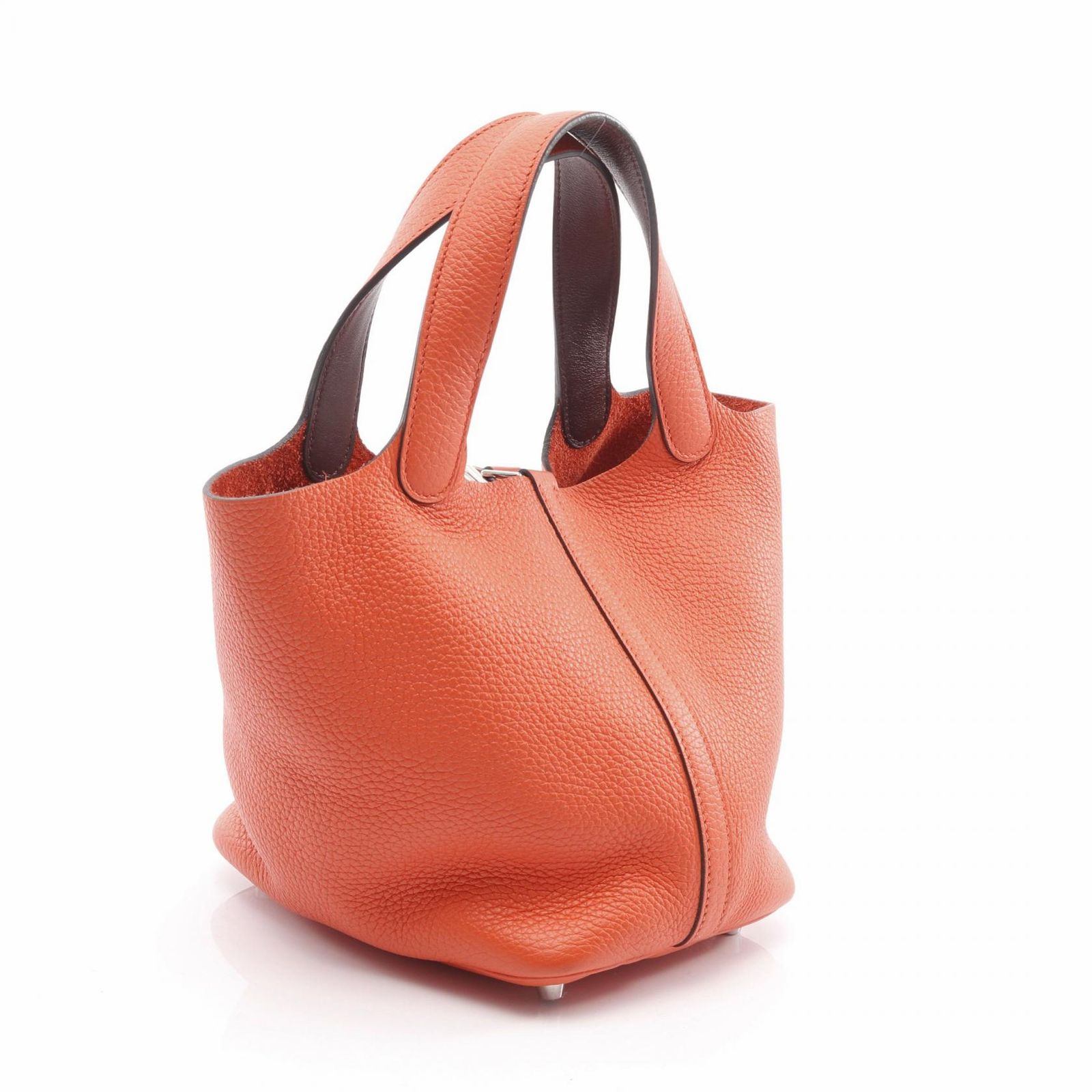 エルメス HERMES ハンドバッグ ピコタンロックPM エクラ オレンジポピー オレンジポピー ボルドー その他 ピコタンロックPM エクラ オレンジポピー ボルドー