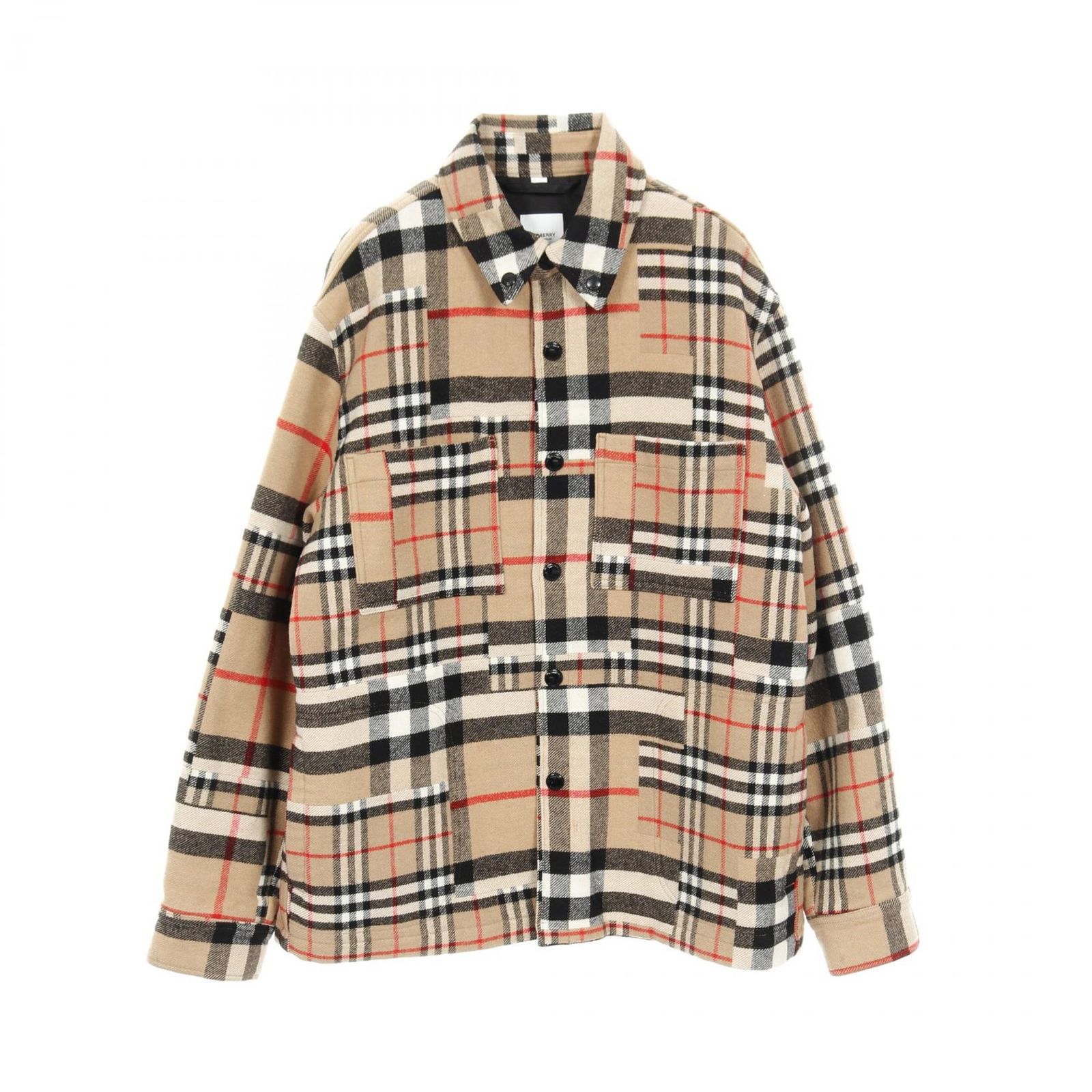 バーバリー BURBERRY ヴィンテージチェック シャツ ウール ジャケット メンズ Used A