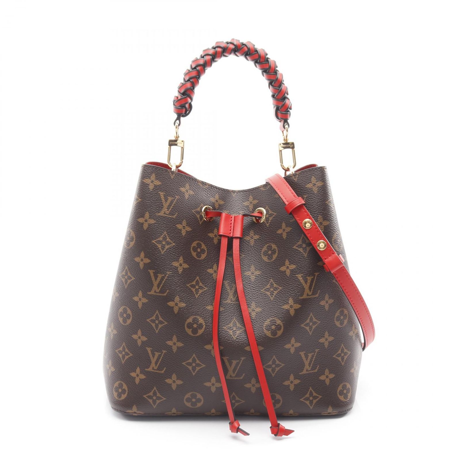 ルイ ヴィトン LOUIS VUITTON ハンドバッグ ネオノエ モノグラム M43985 コクリコ PVCコーティングキャンバス レザー ネオノエ レディース Used A