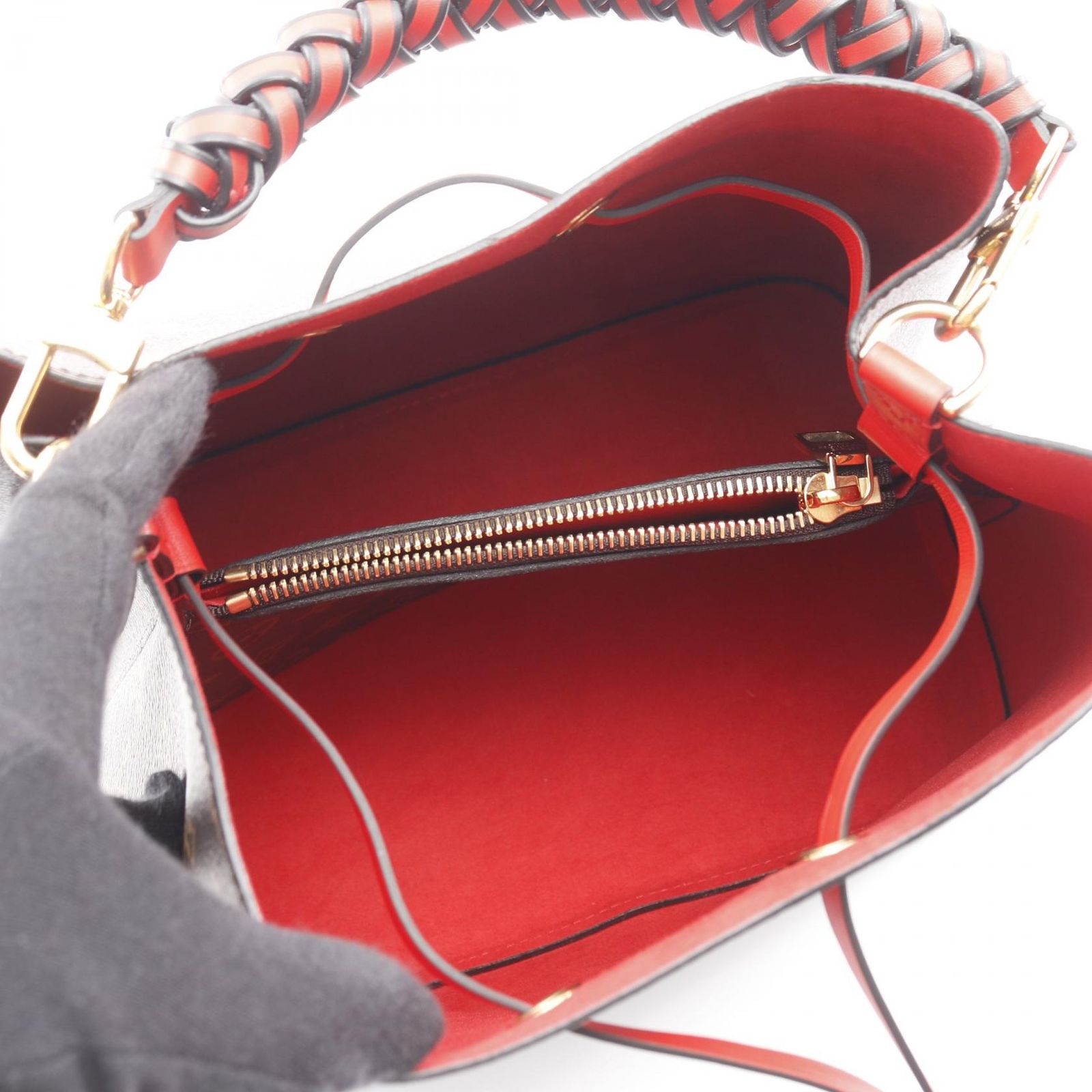 ルイ ヴィトン LOUIS VUITTON ハンドバッグ ネオノエ モノグラム M43985 コクリコ PVCコーティングキャンバス レザー ネオノエ レディース Used A DECORATOM_COM_BR