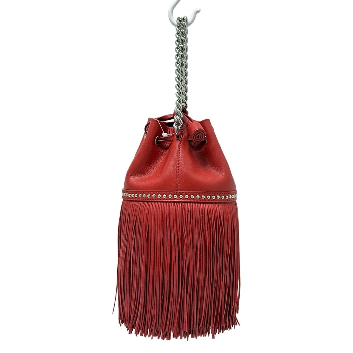 J-MDavidson ジェイ-エムデヴィッドソン ハンドバッグ フリンジ カーニバル ミニ レッド レザー