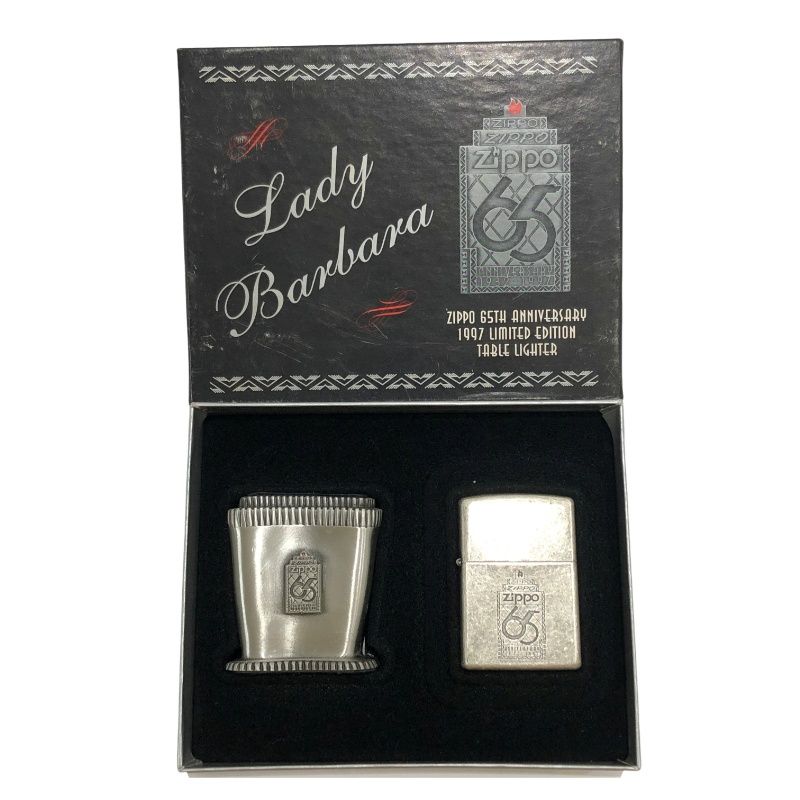 ZIPPO ジッポ ライター レディバー 65 TH TABLE LIGHTER 1997年 アメリカ製 スタンド付属