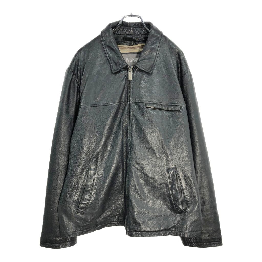 WILSONS LEATHER ウィルソンズレザー レザージャケット ブラック メンズ XL 古着 V6819