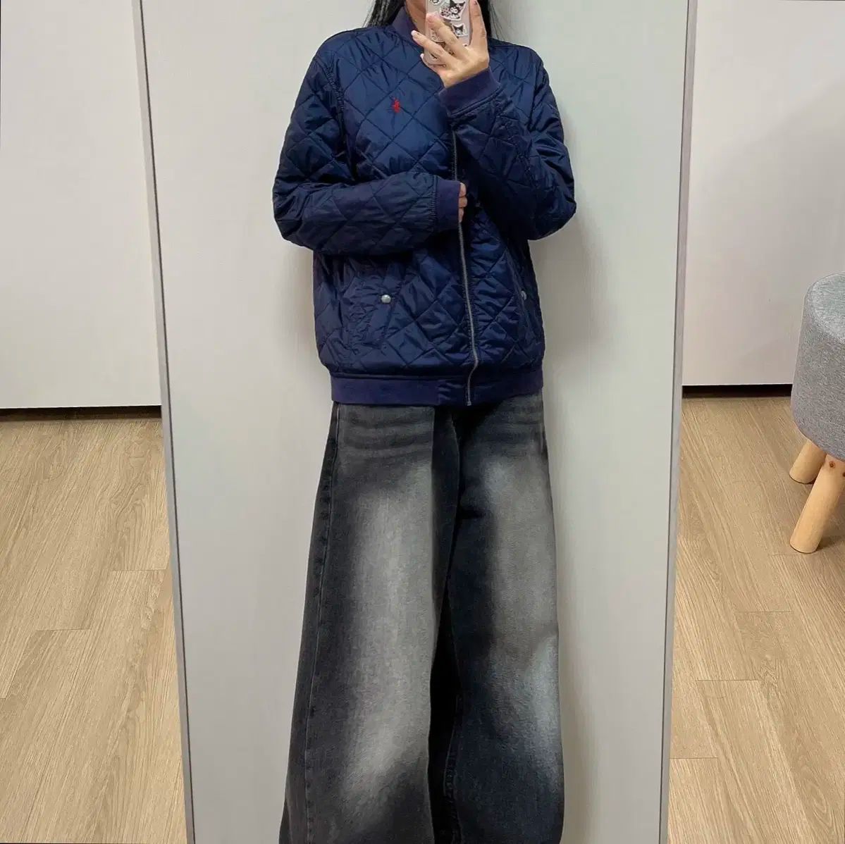 ポロ ラルフローレン ネイビー キルティング ジャケット