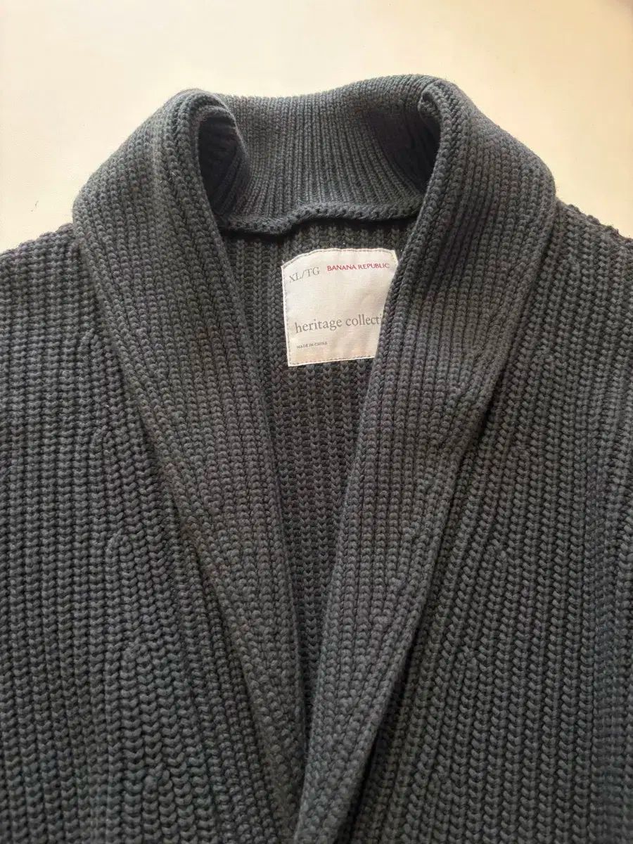 バナナリパブリック ヘリテイジ ショール カラ カーディガン XL