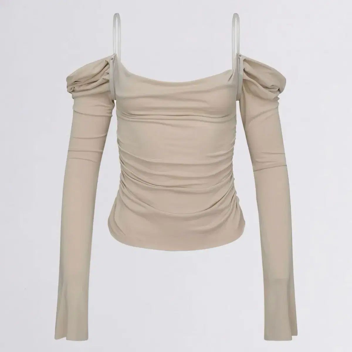 スカルプター Draped Off-Shoulder Top Raw