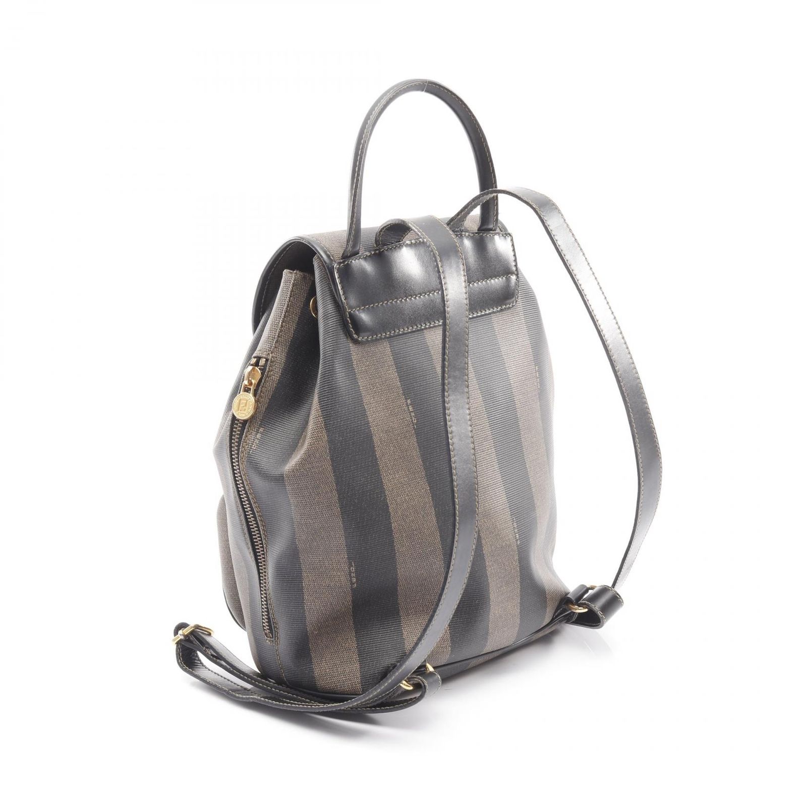 フェンディ FENDI リュックサック バックパック ペカン 259292 PVCコーティングキャンバス レザー ペカン バックパック レディース Used B