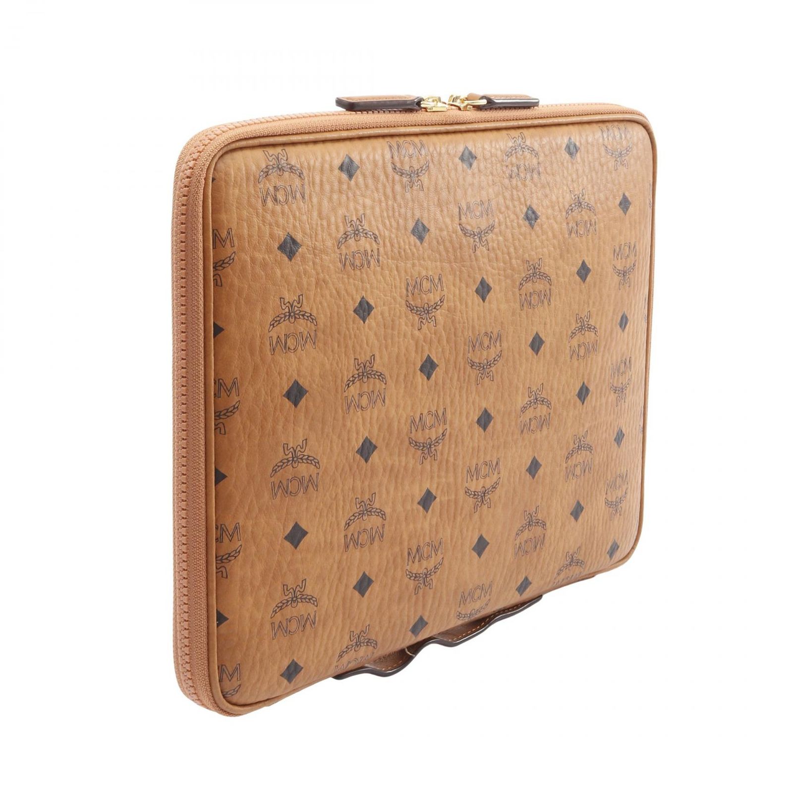 エム シー エム MCM 携帯 スマホ ヴィセトス iPadケース 13インチ レザー タブレットケース ユニセックス Used A