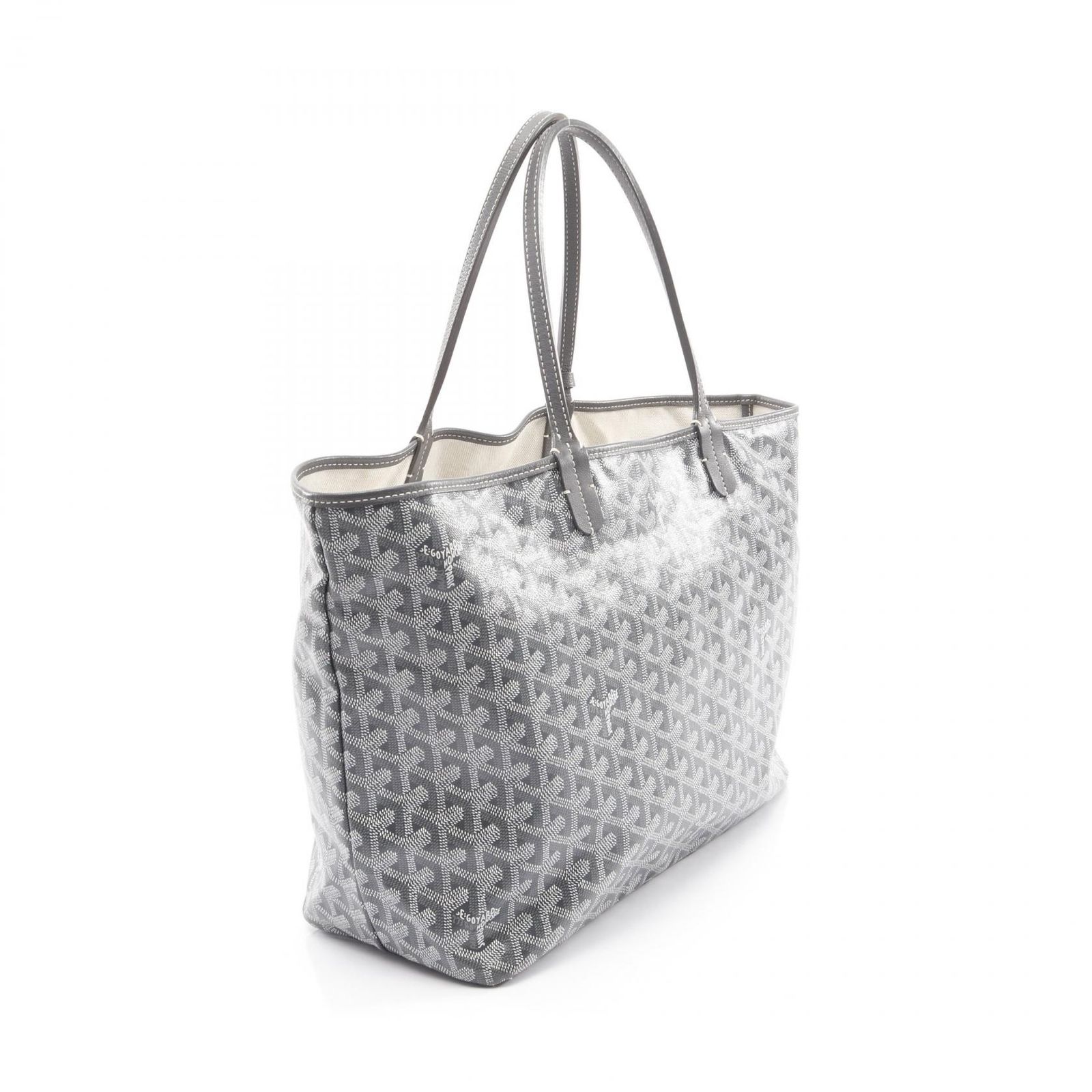 ゴヤール GOYARD トートバッグ サンルイPM グレー PVCコーティング