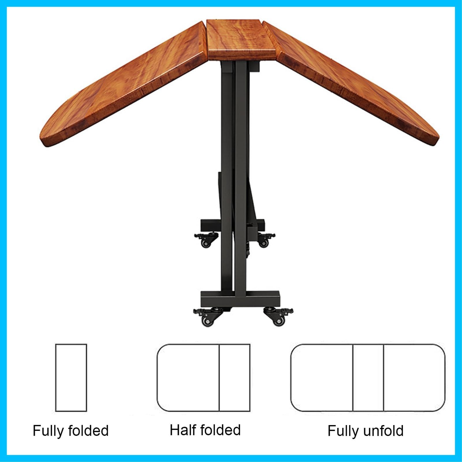 キャスター付き伸縮式ダイニングルームテーブル バタフライテーブル